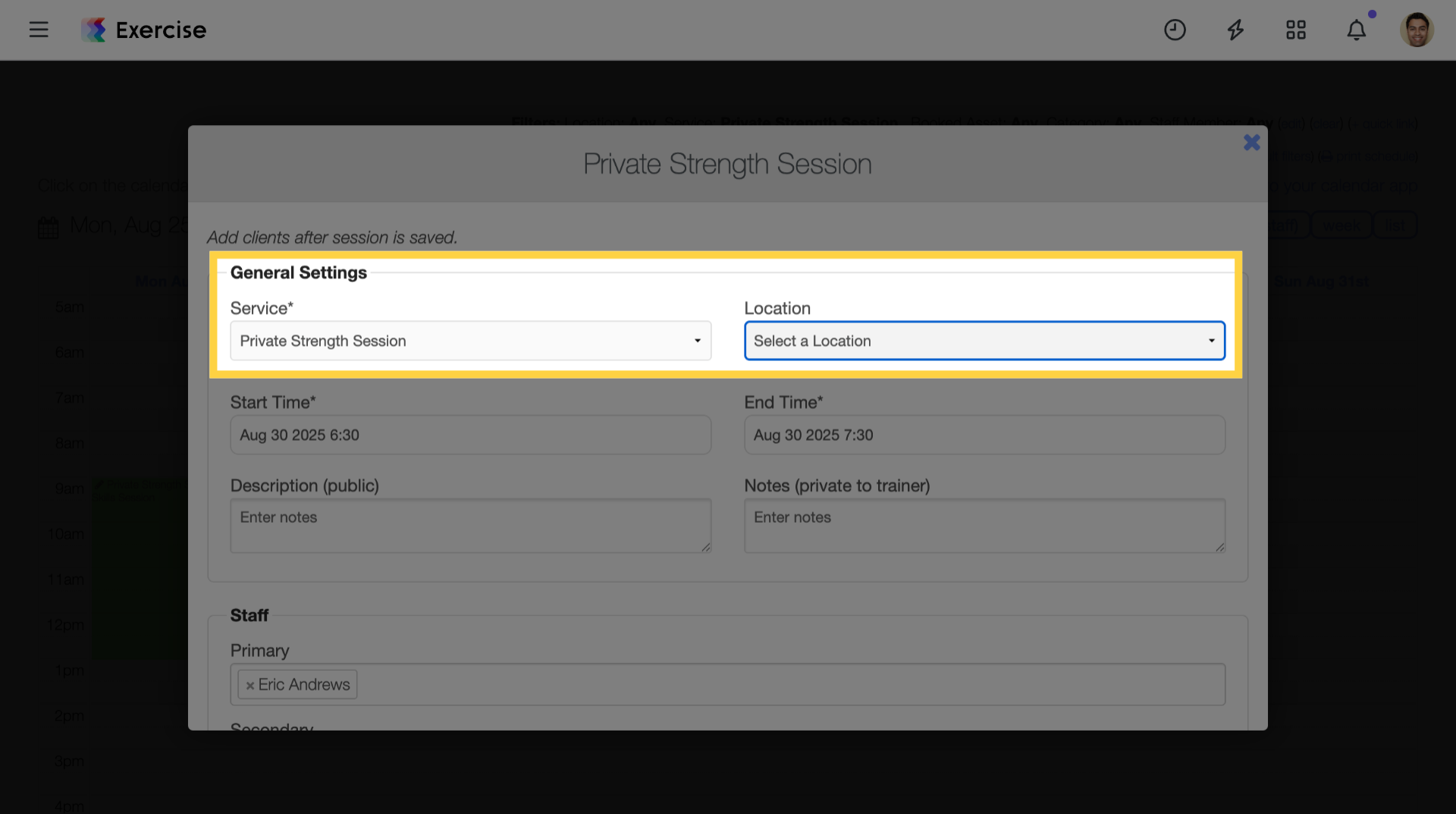 Select a location with assets