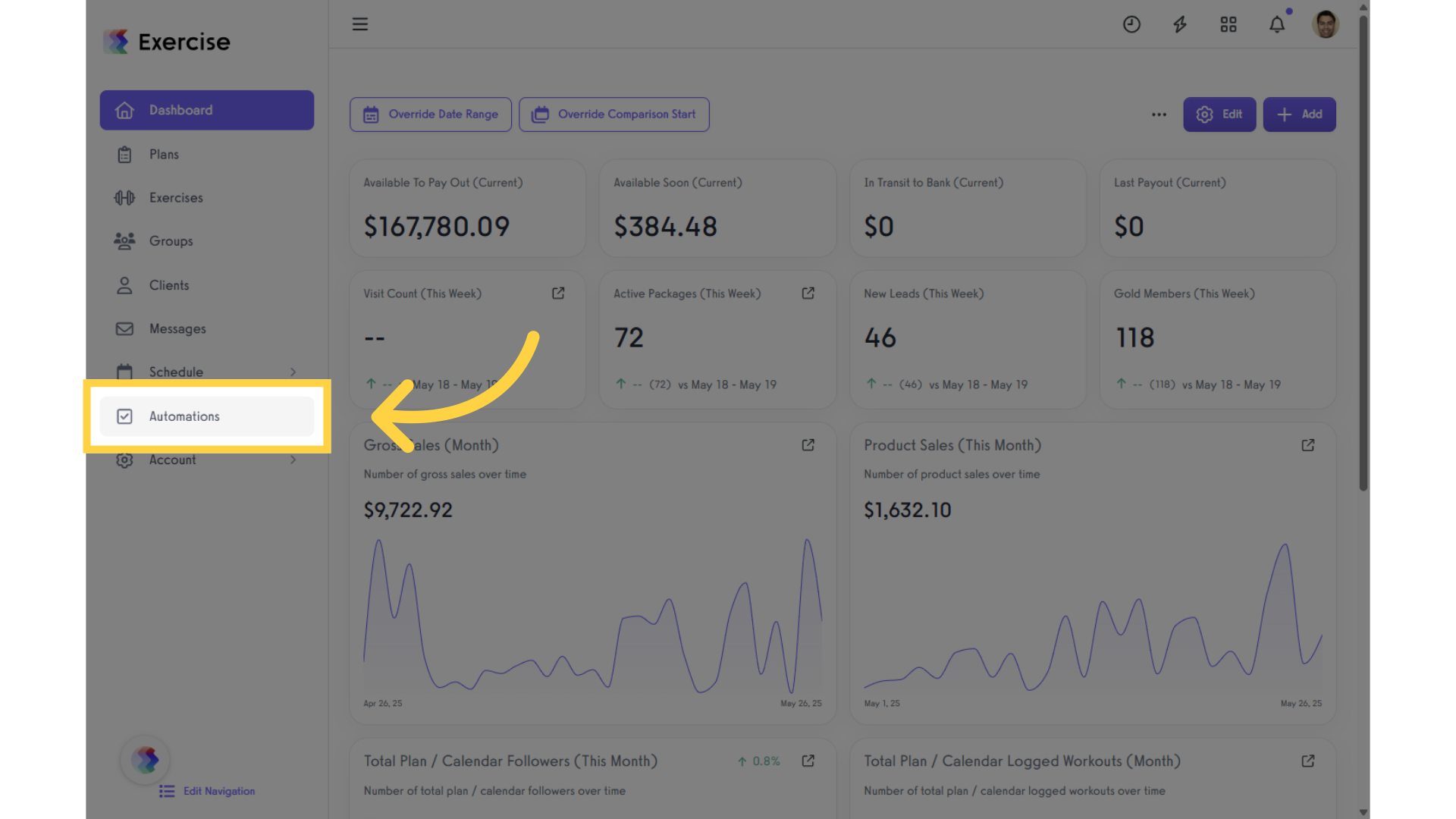Click on the “Customize Platform” tab on the left sidebar.