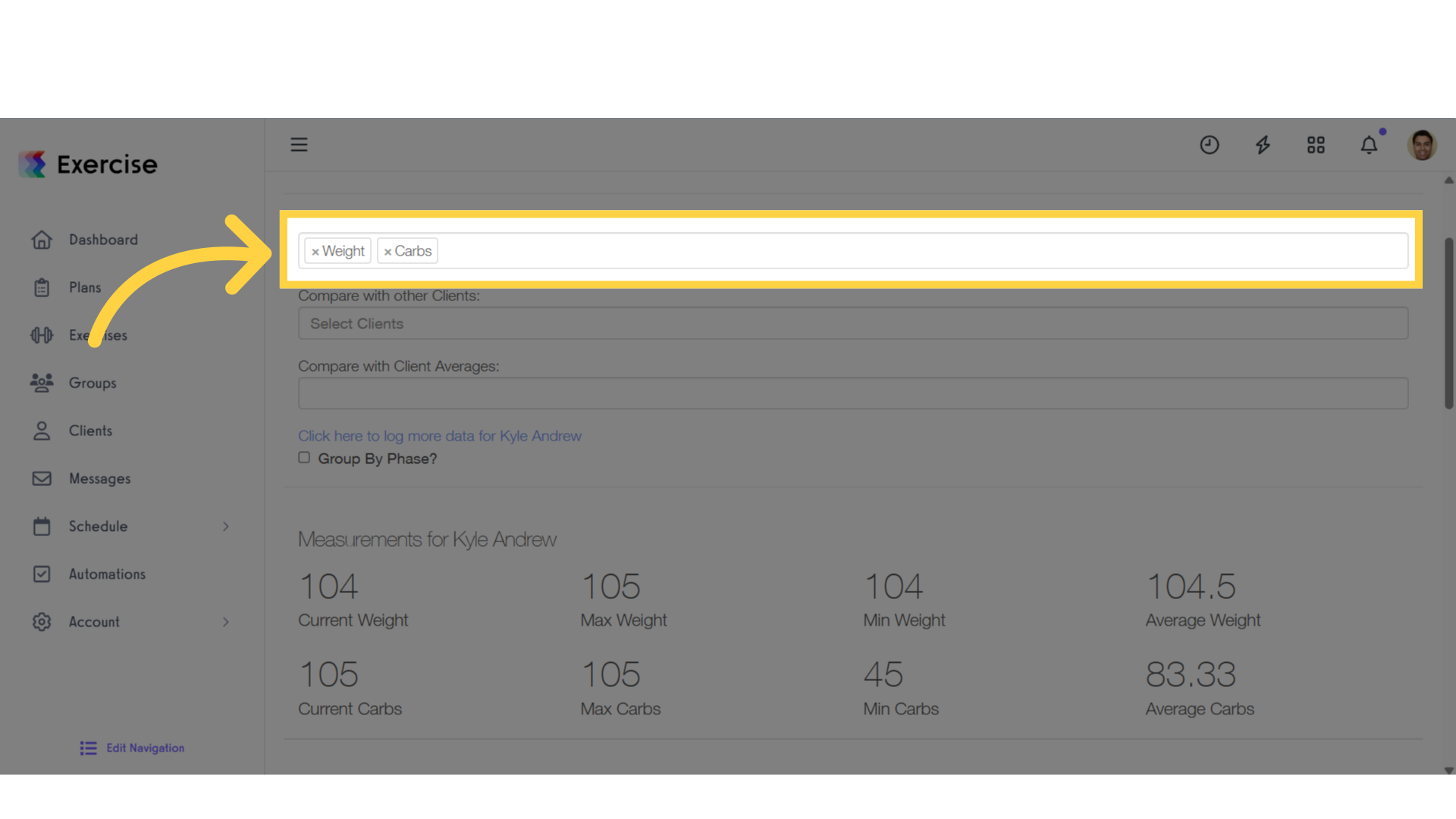 Select Measurement Fields