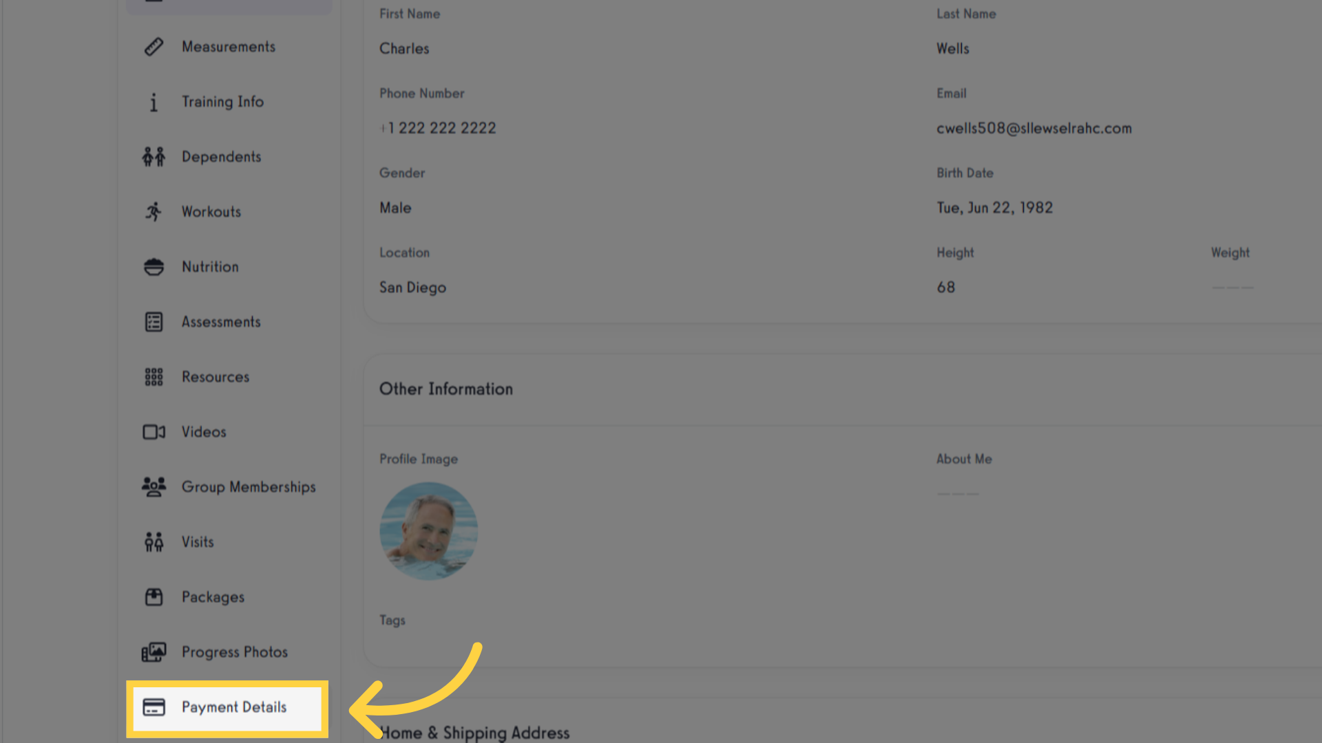 Click 'Payment Details'