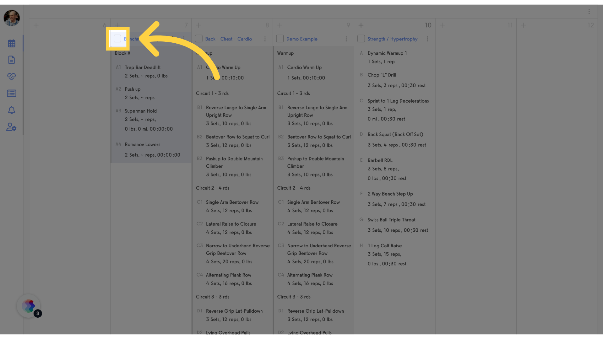 Click on the checkbox.