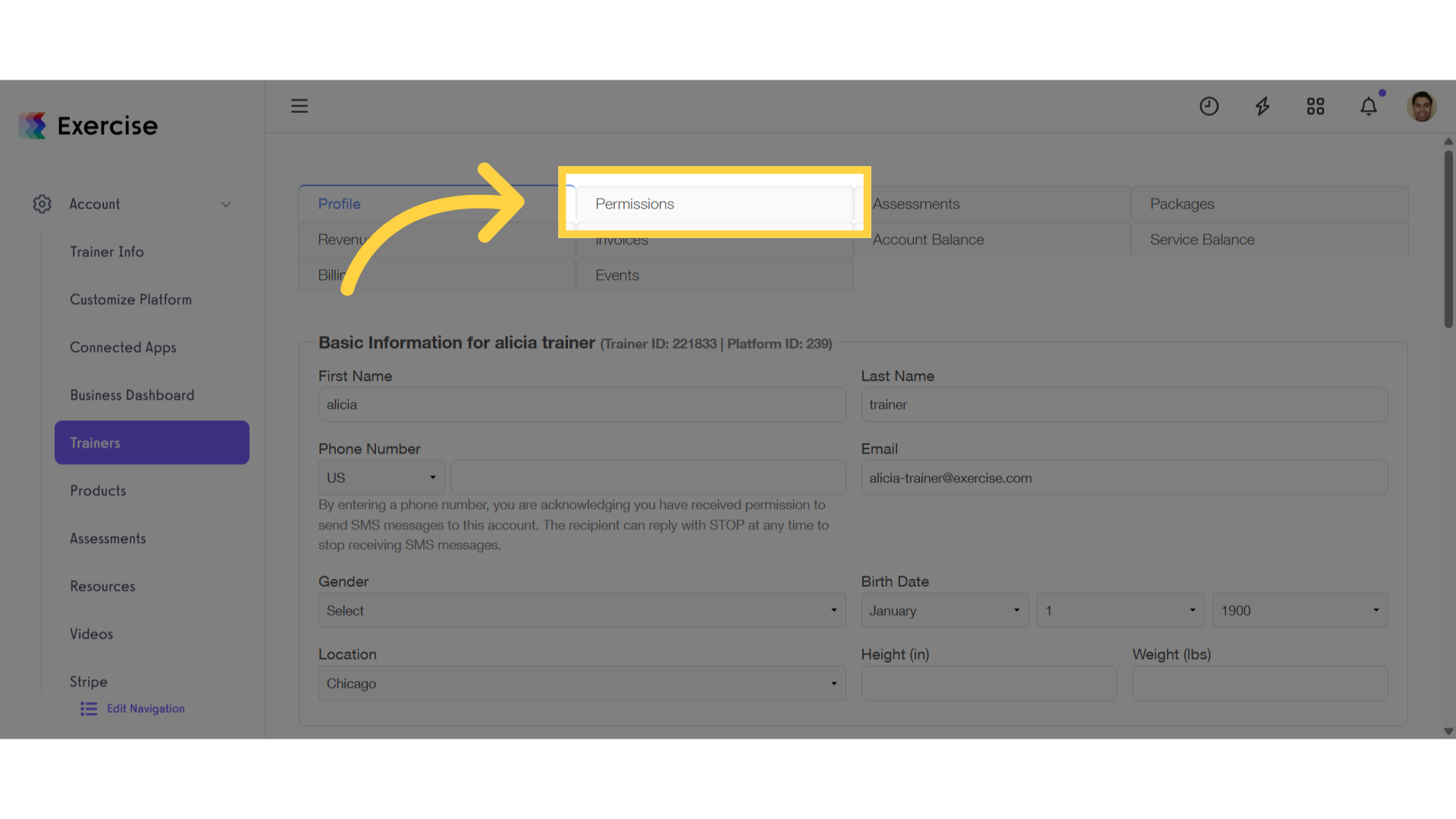 Click 'Permissions'