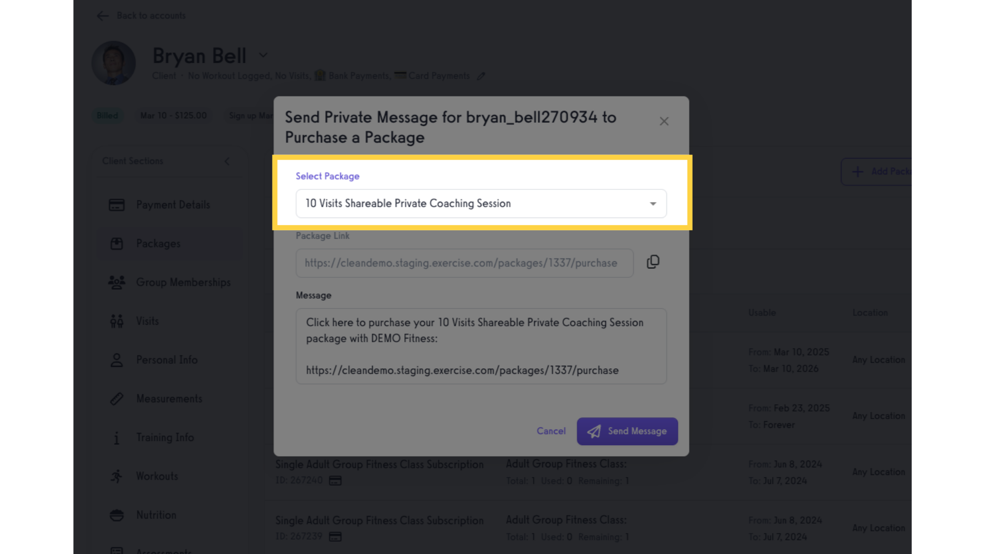 Select a package.