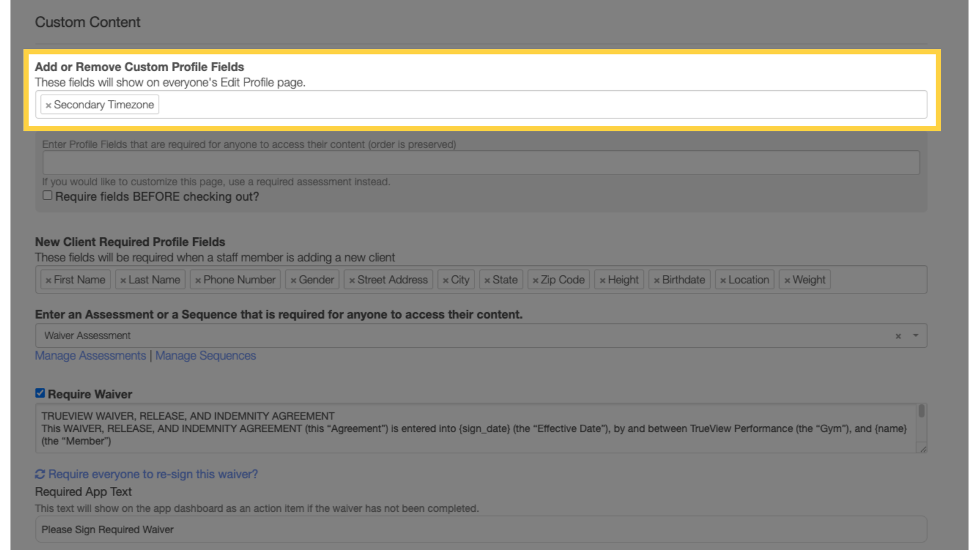 Add or Remove Custom Profile Fields.