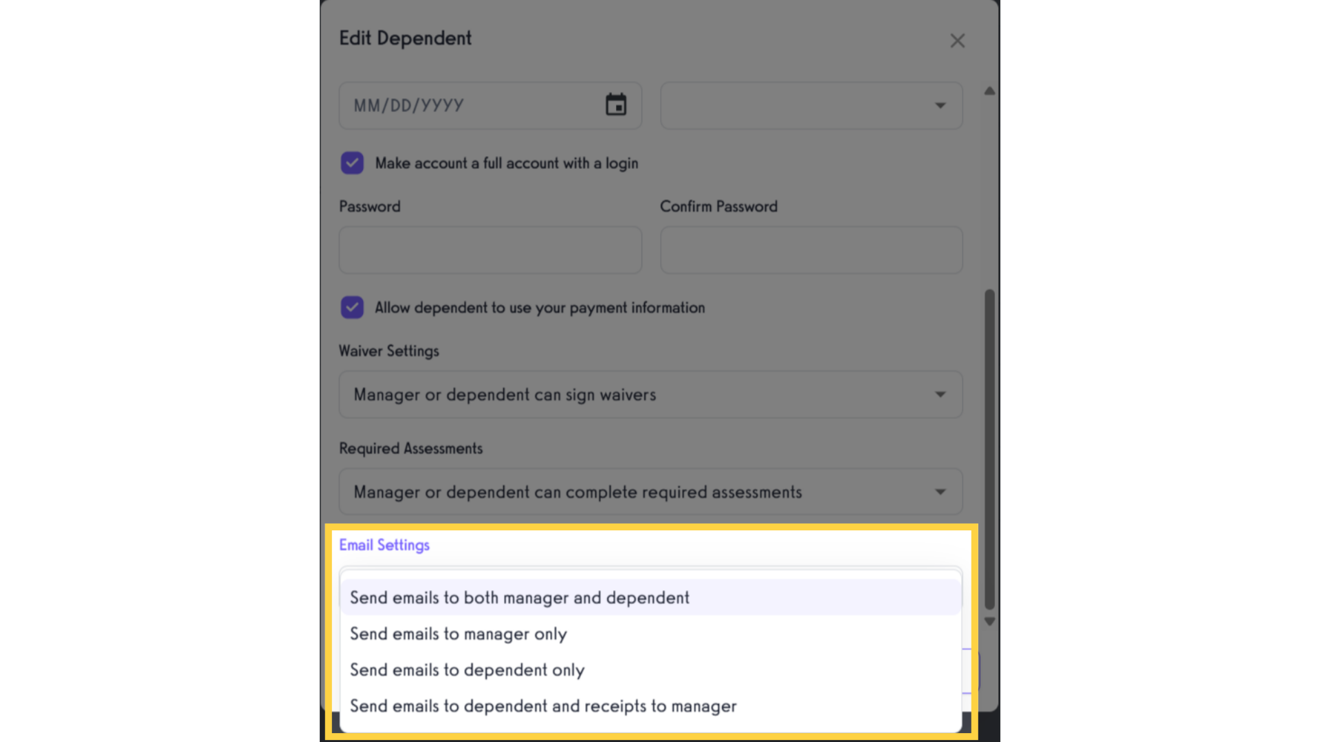 Email Settings