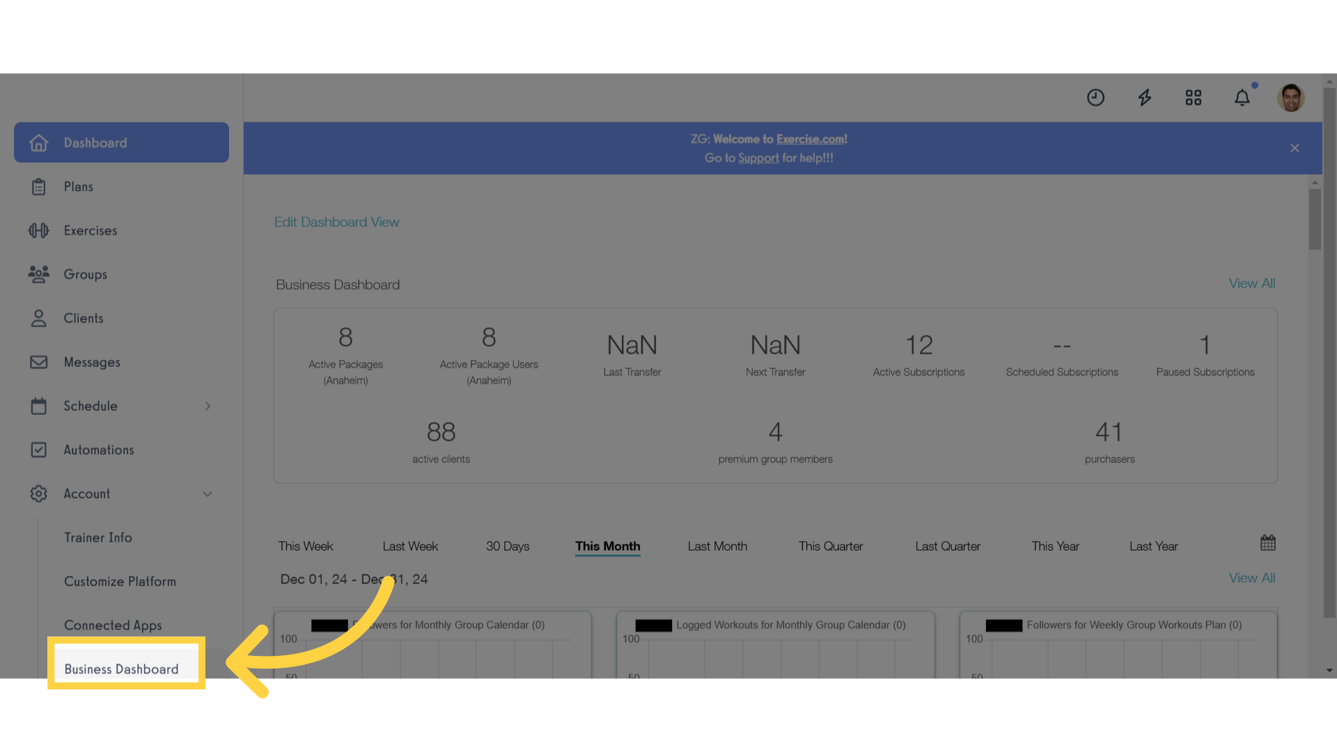 Business Dashboard