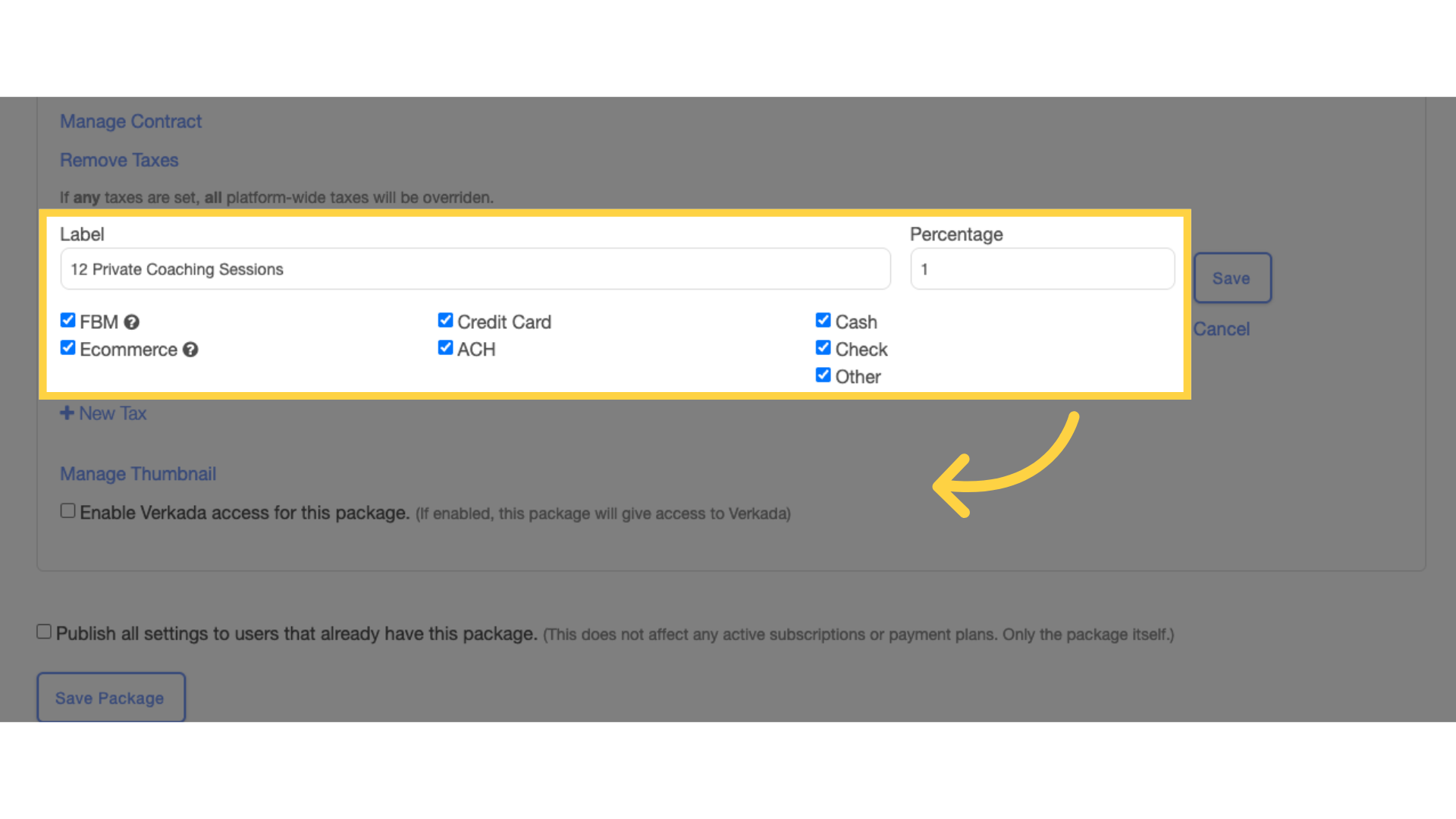 Enter tax details.