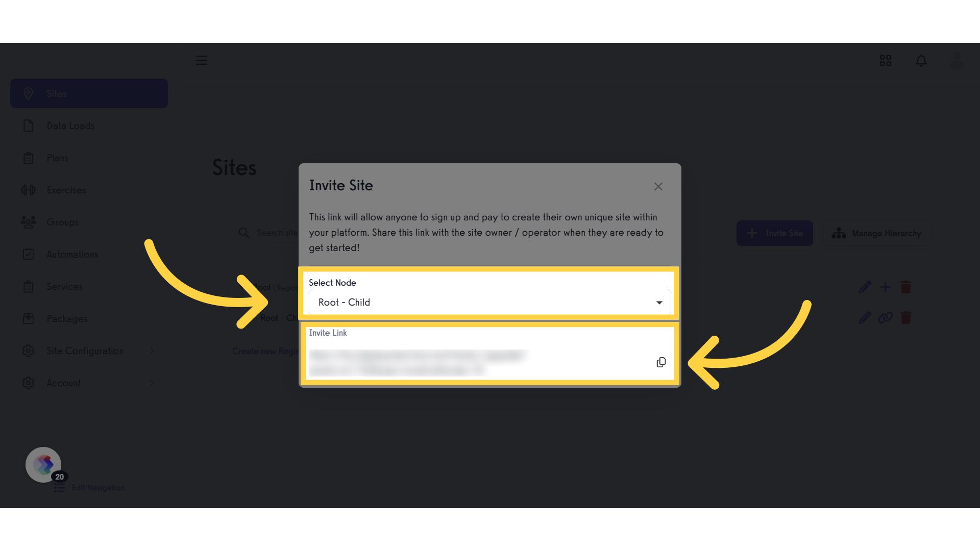 Generate Invite Link