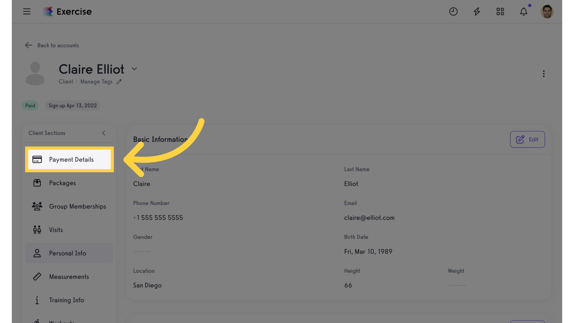 Payment Details
