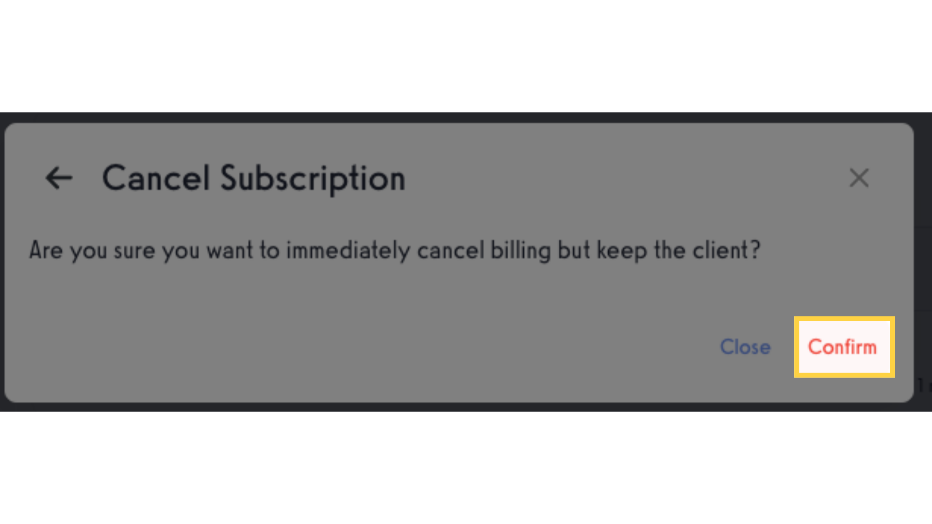 Click 'Confirm'.