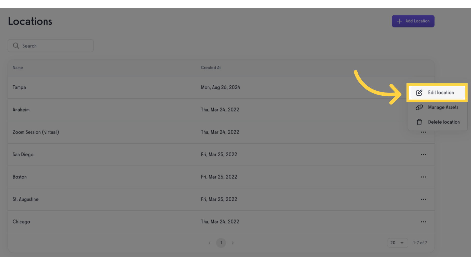 Click 'Edit location'.