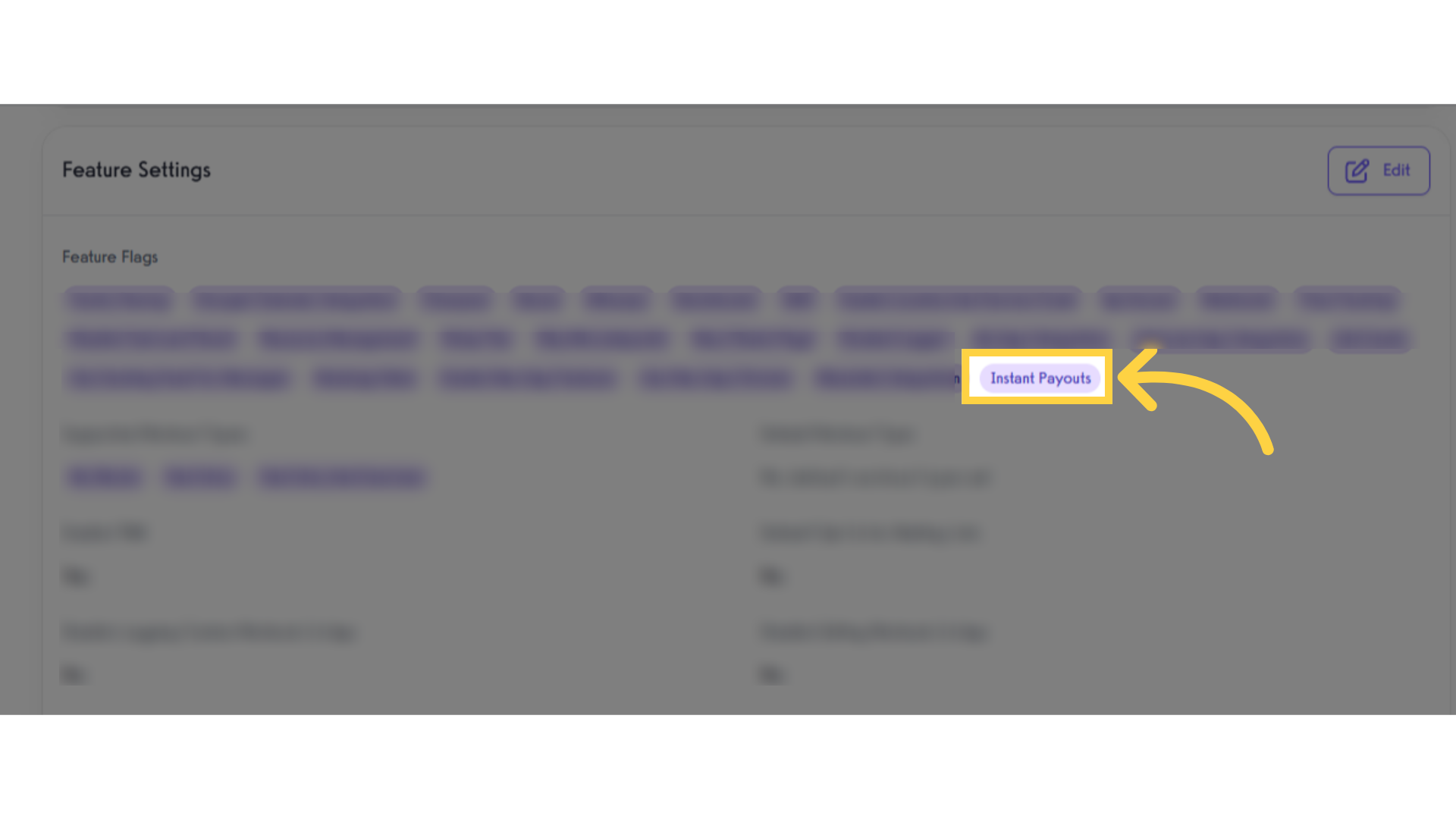 Instant Payouts should be enabled.