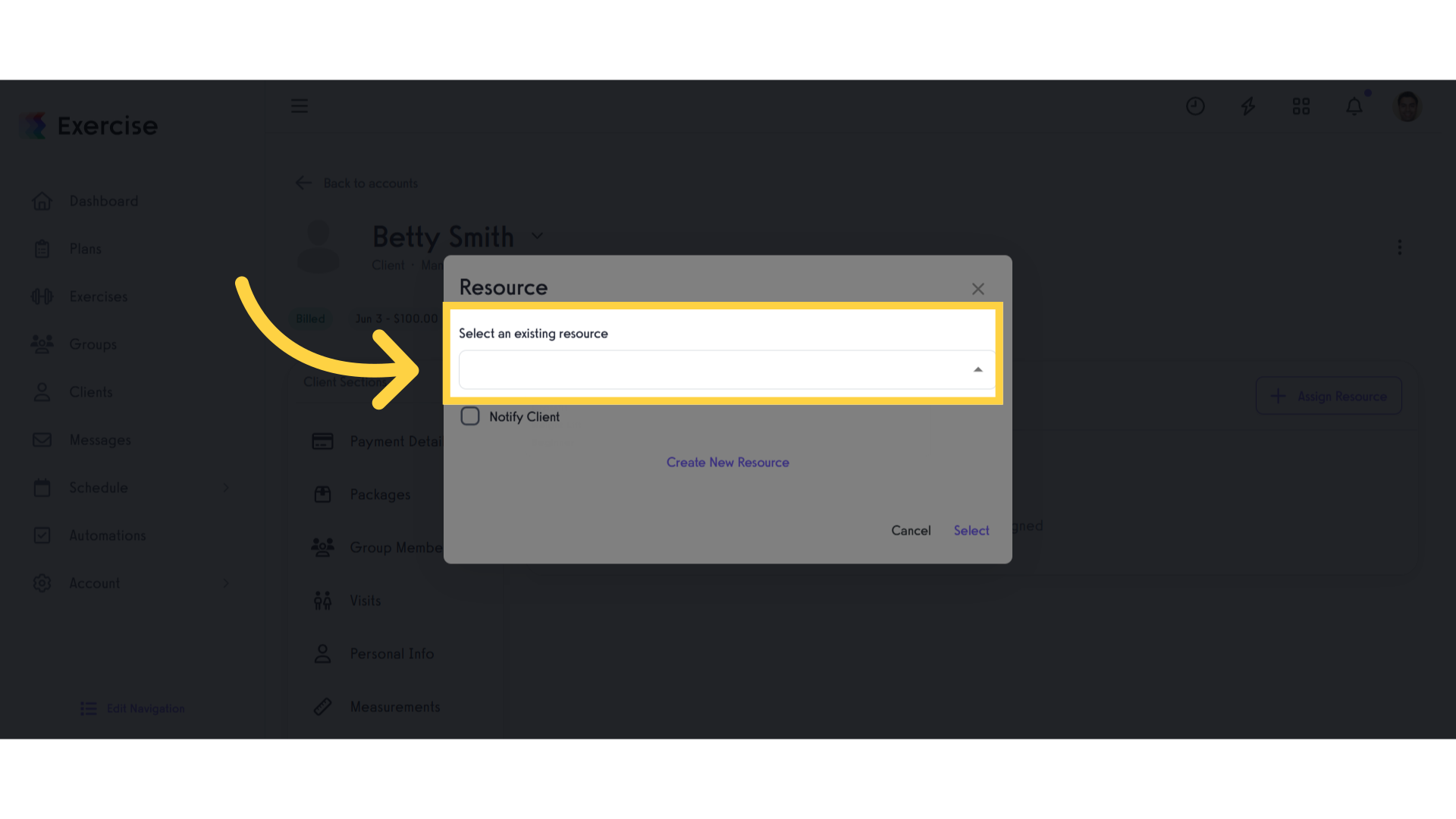 Select a Resource