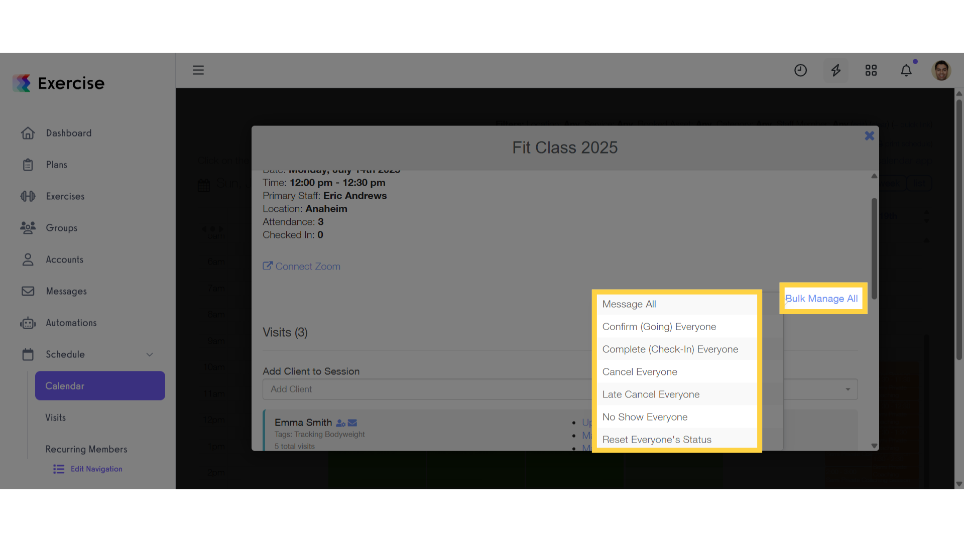 Click 'Bulk Manage All'