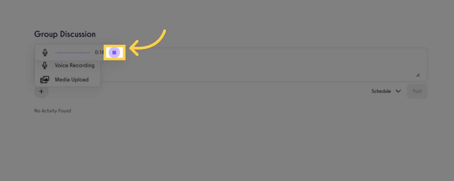 Click stop icon.