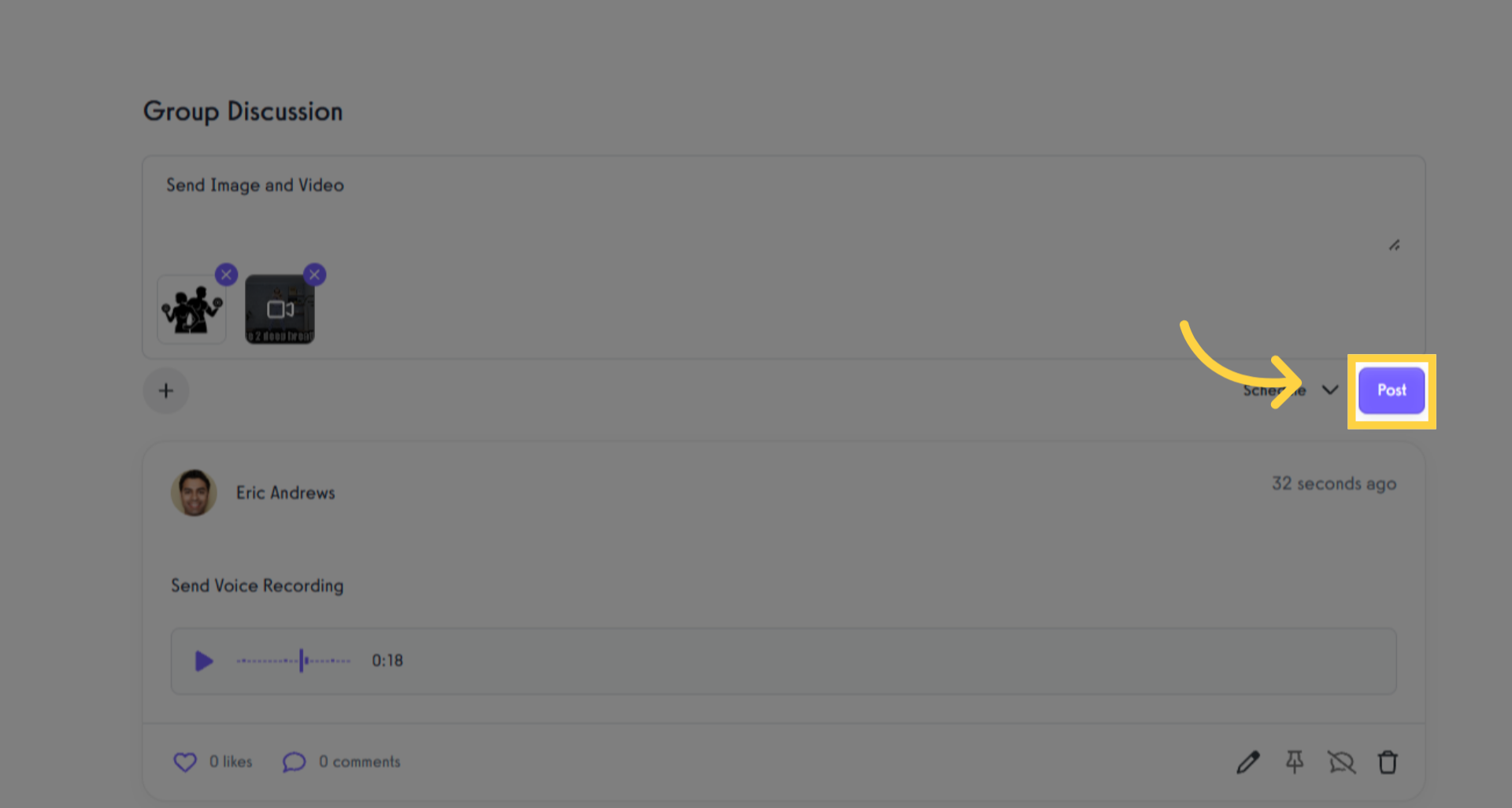 Click 'Post'.