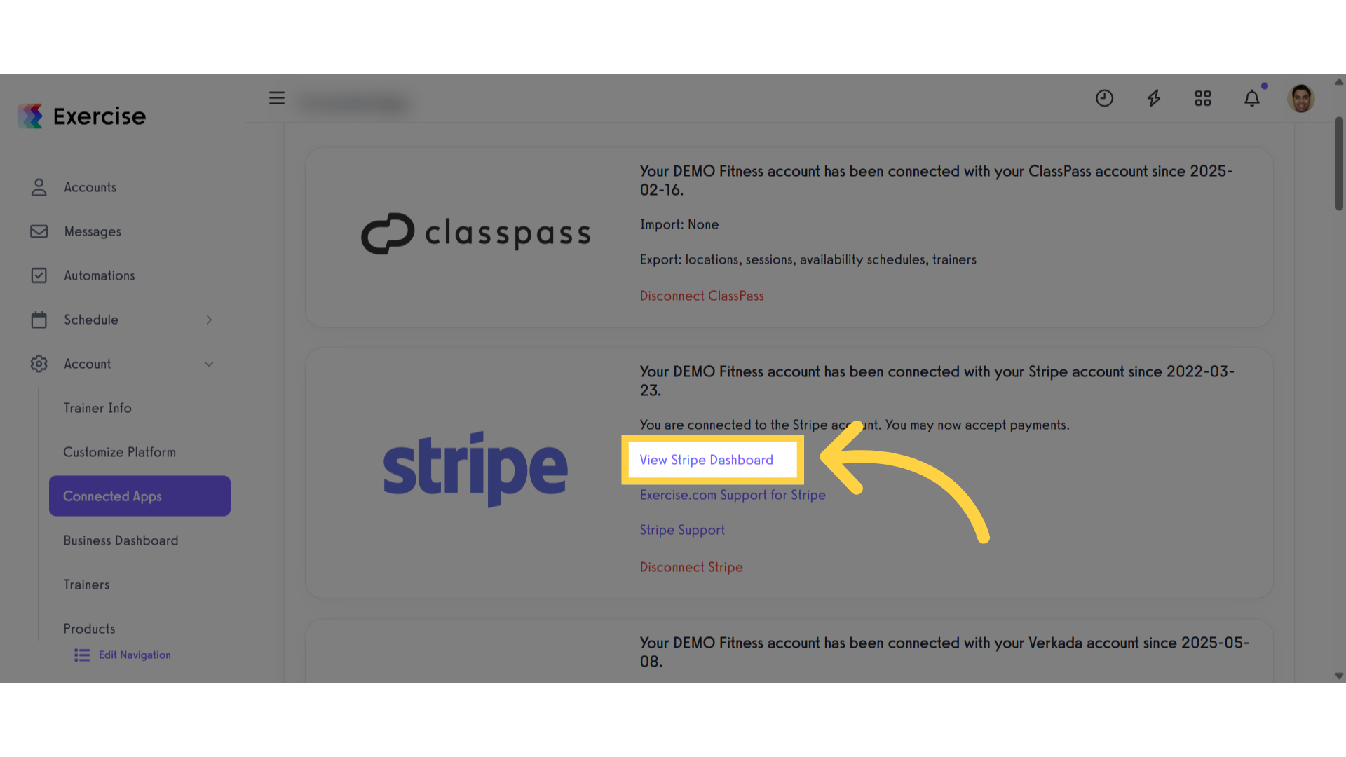 Go to Stripe