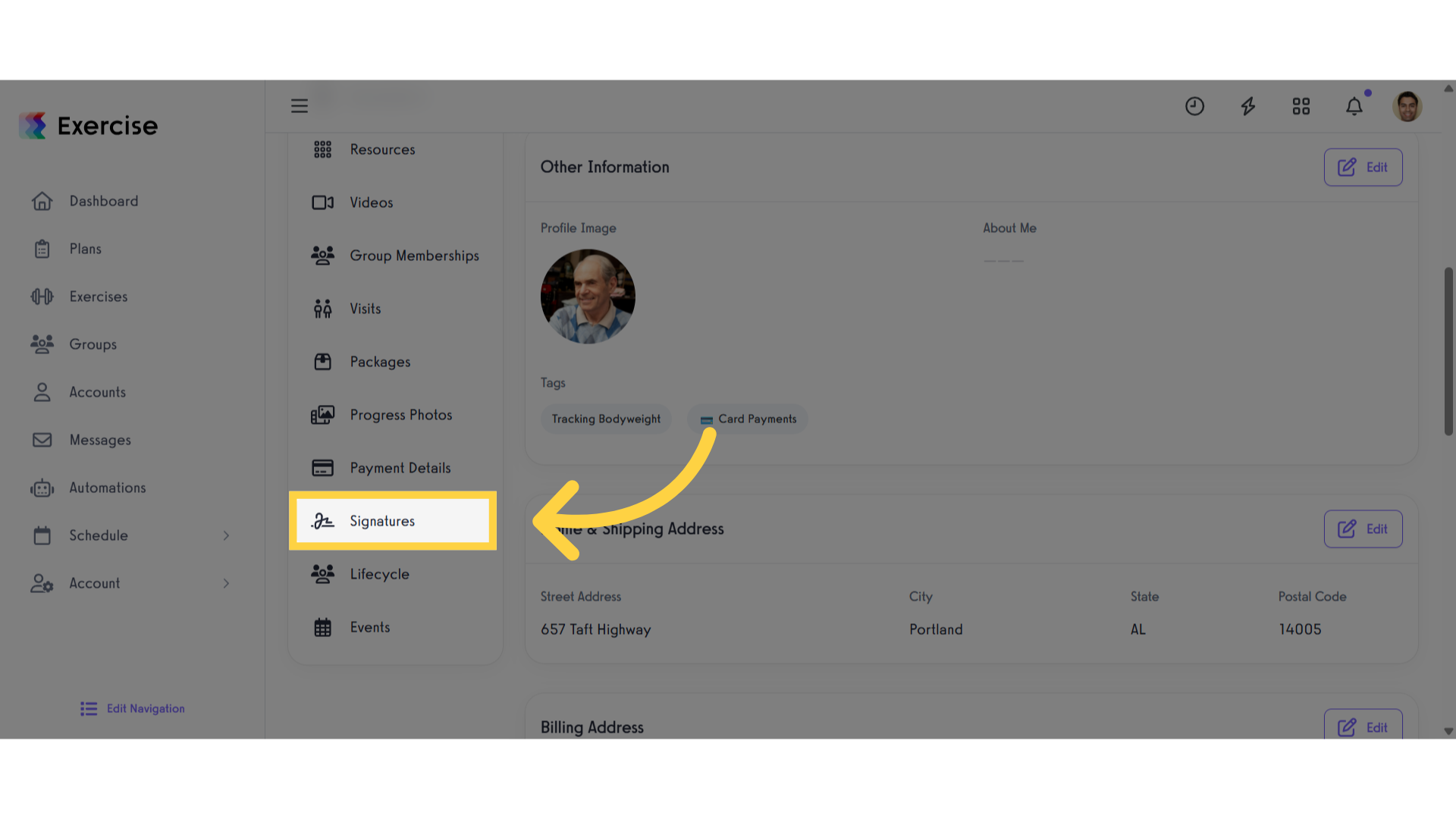 Client Signatures