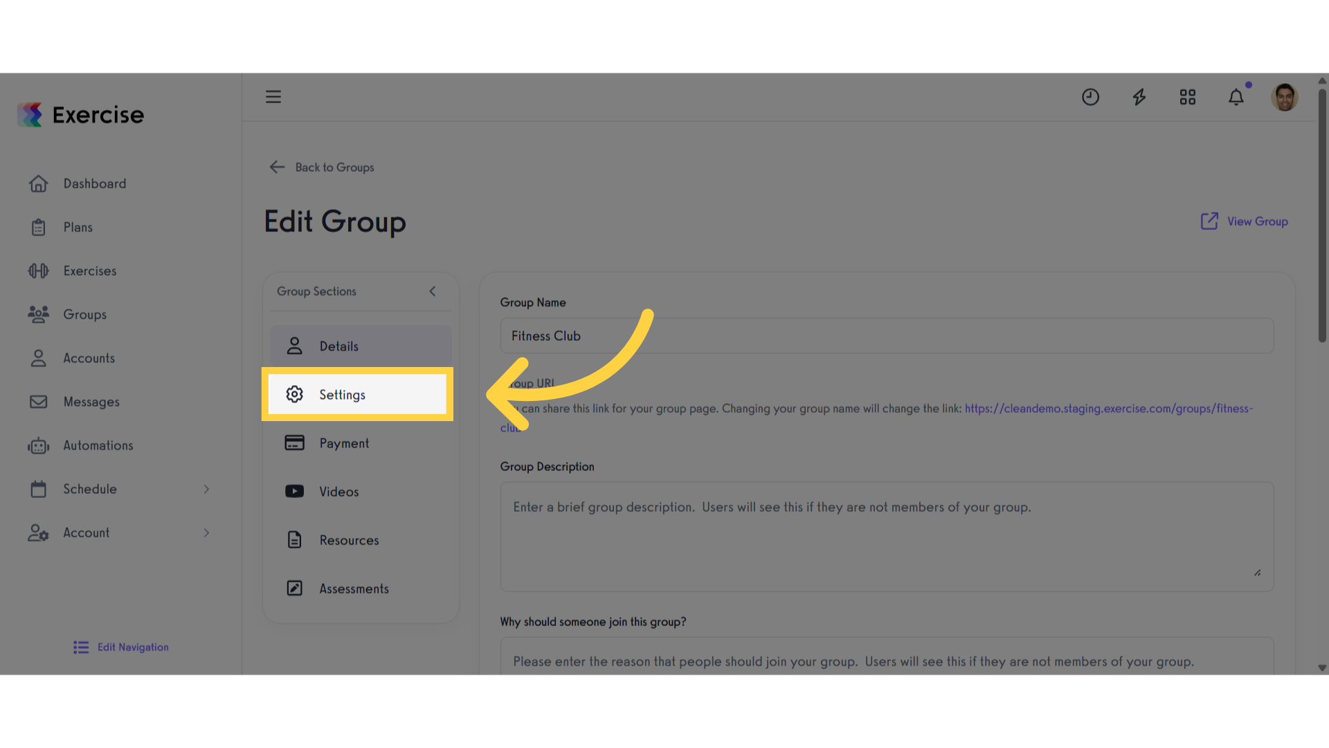 Group Settings