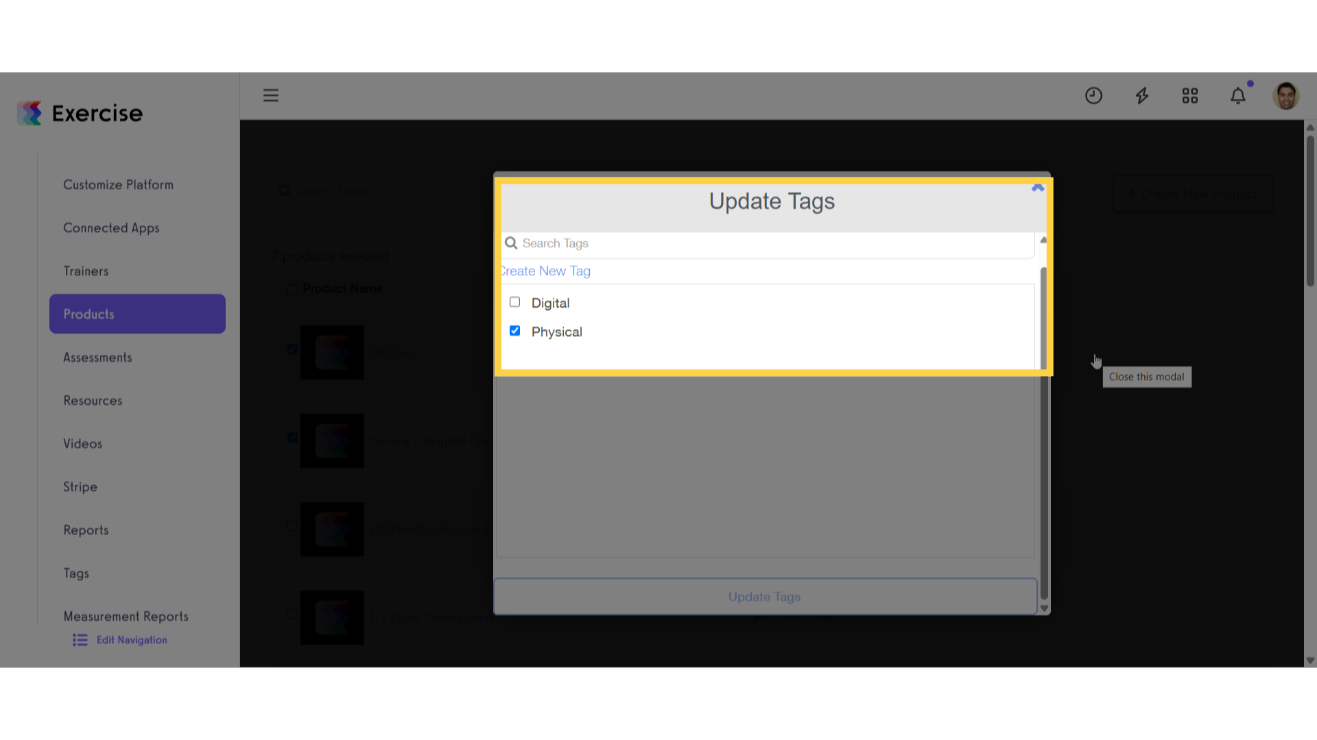 Select a Tag