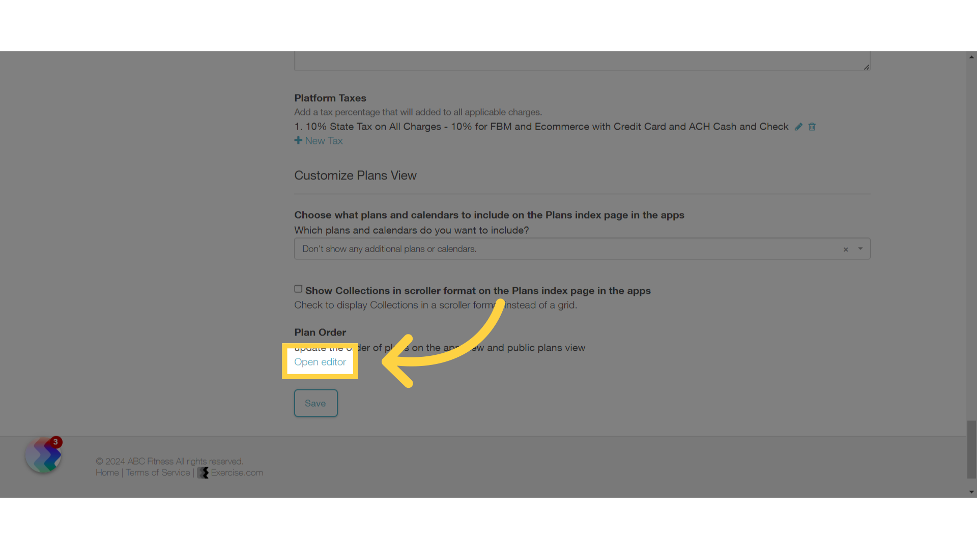 Customize Plans View