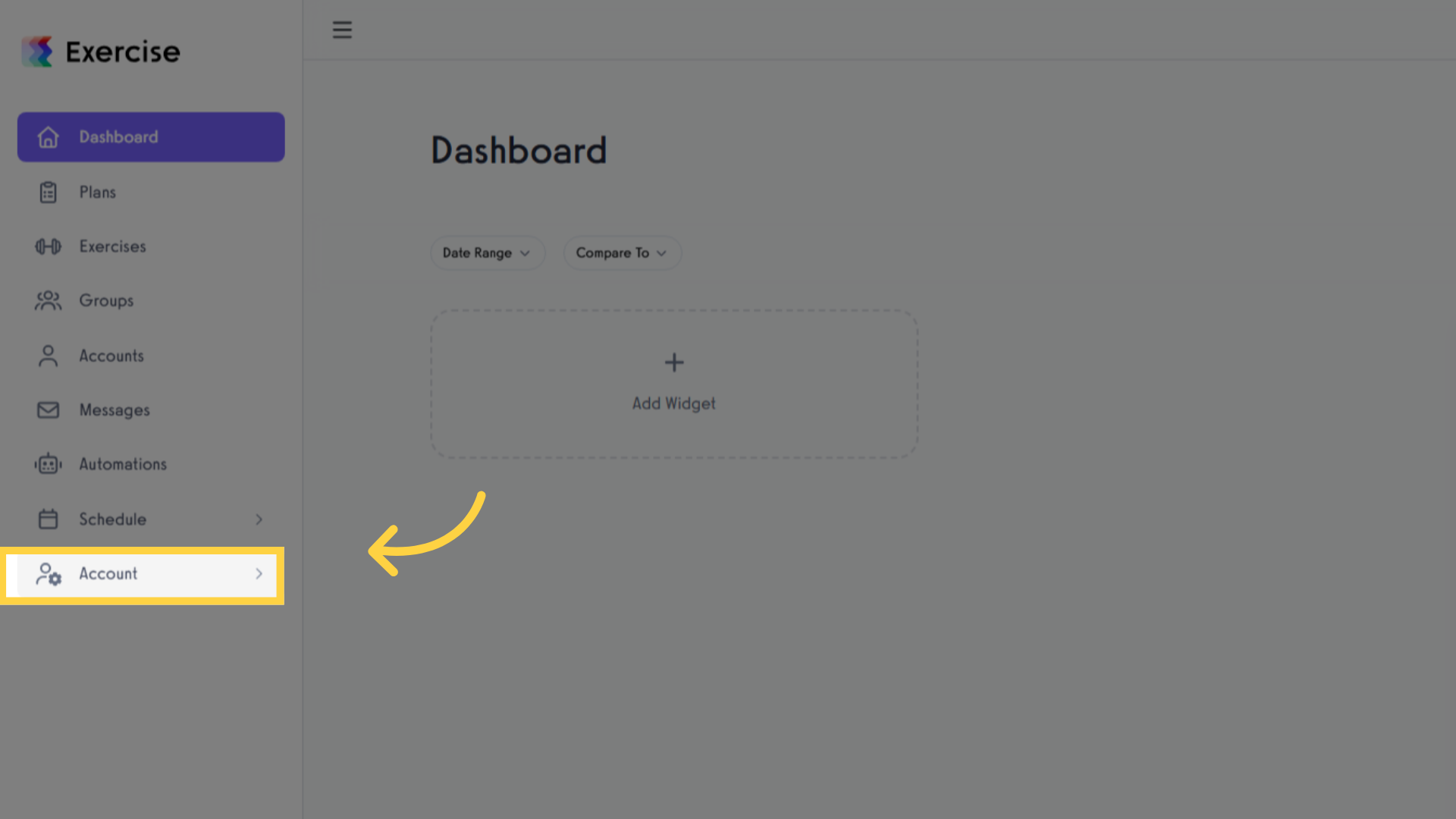 Click 'Account'