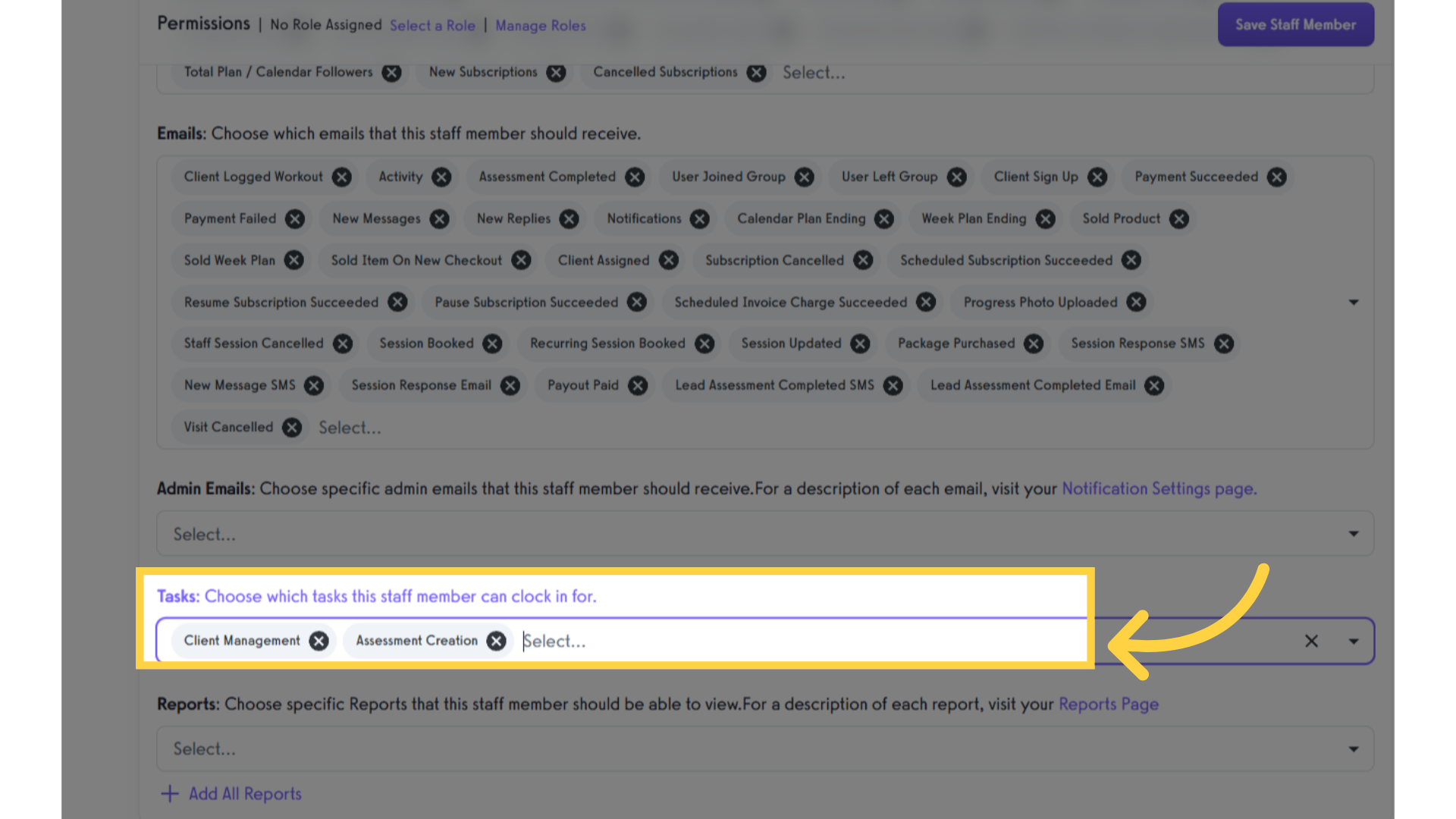 Select specific task for the trainer.
