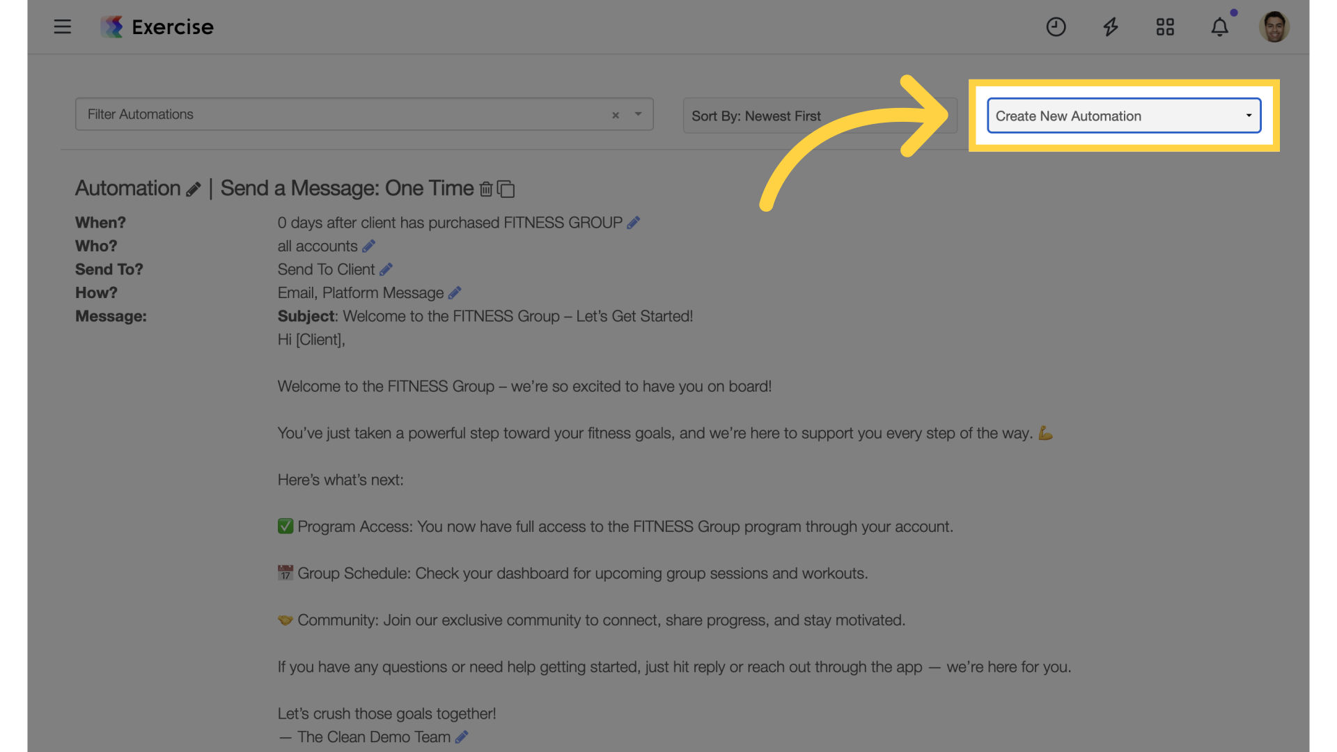 Create New Automation
