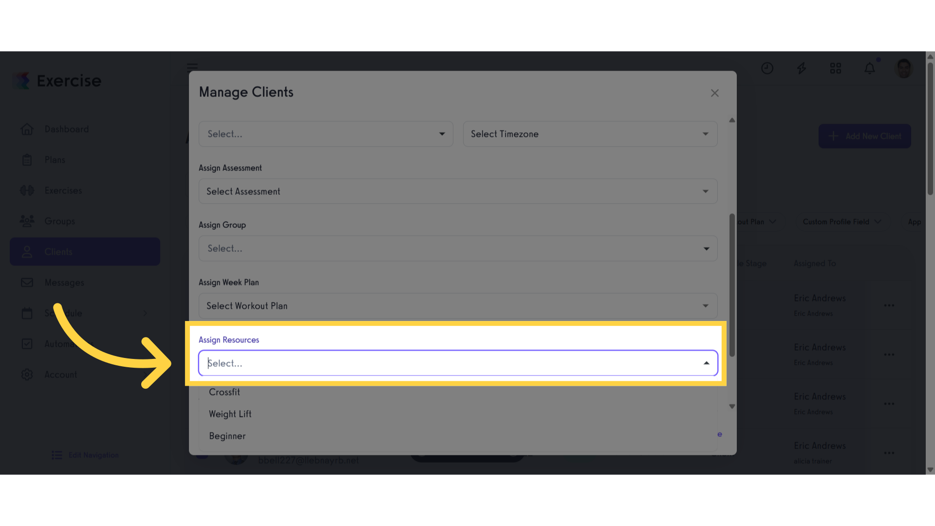 Click 'Assign Resources'