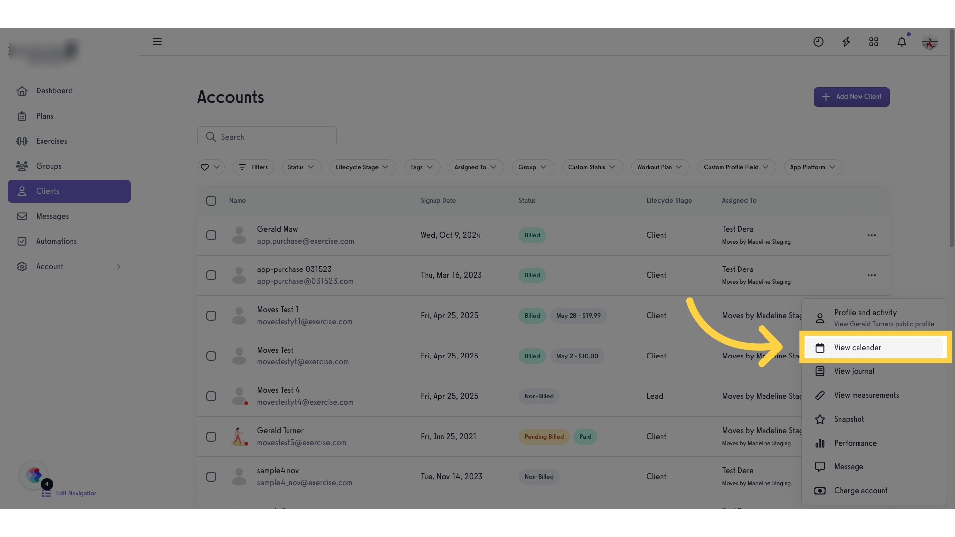 View Calendar