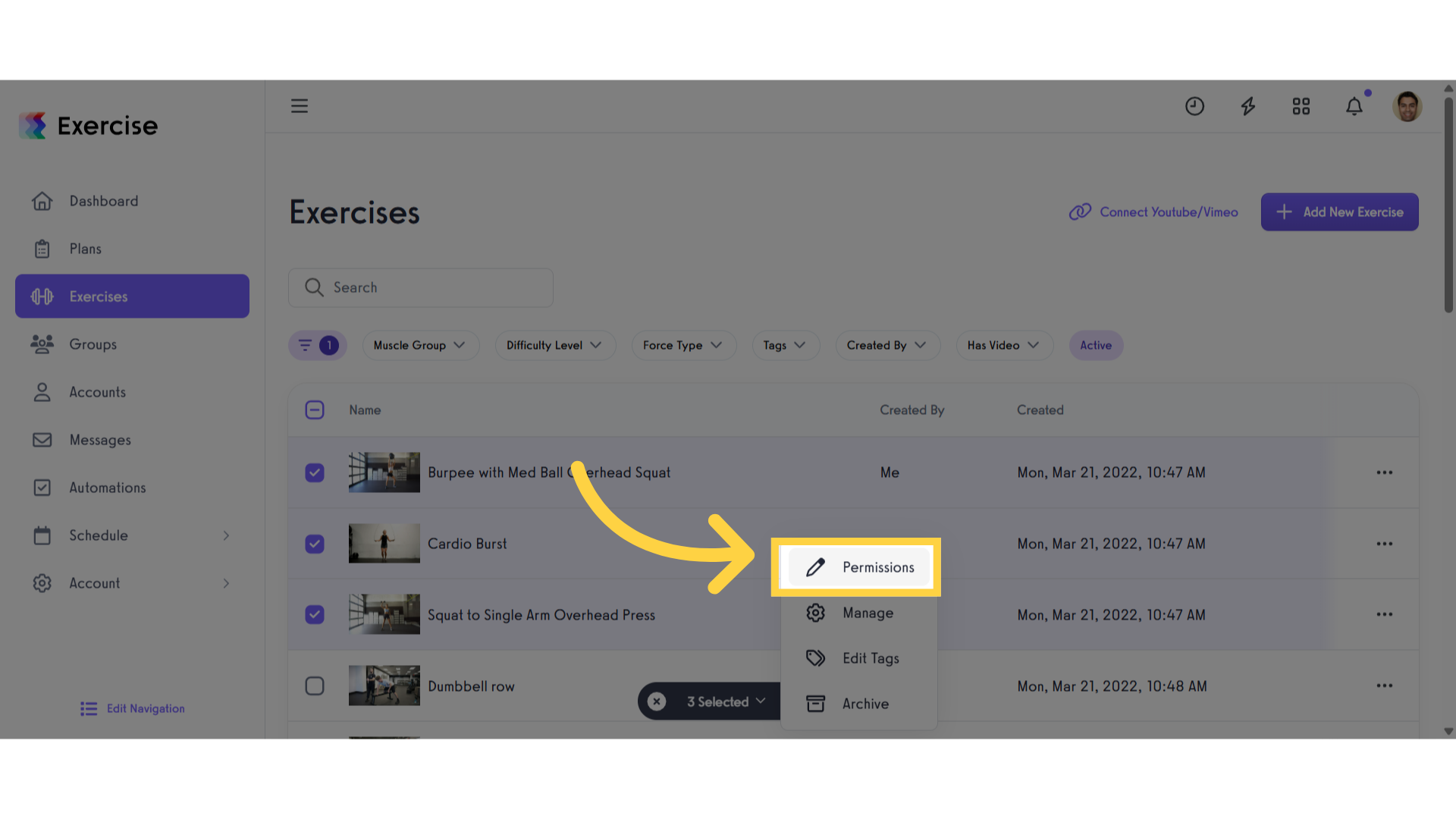 Click 'Permissions'