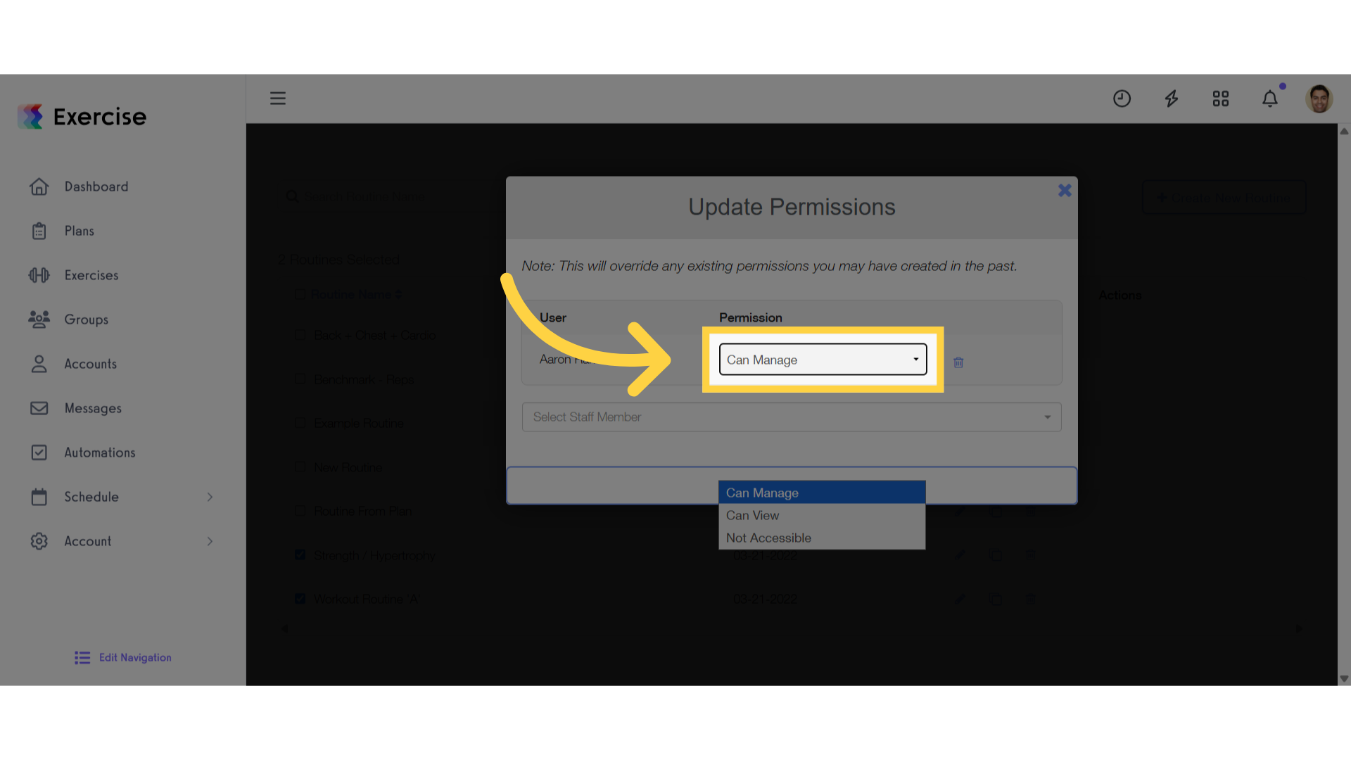 Click 'Can Manage'