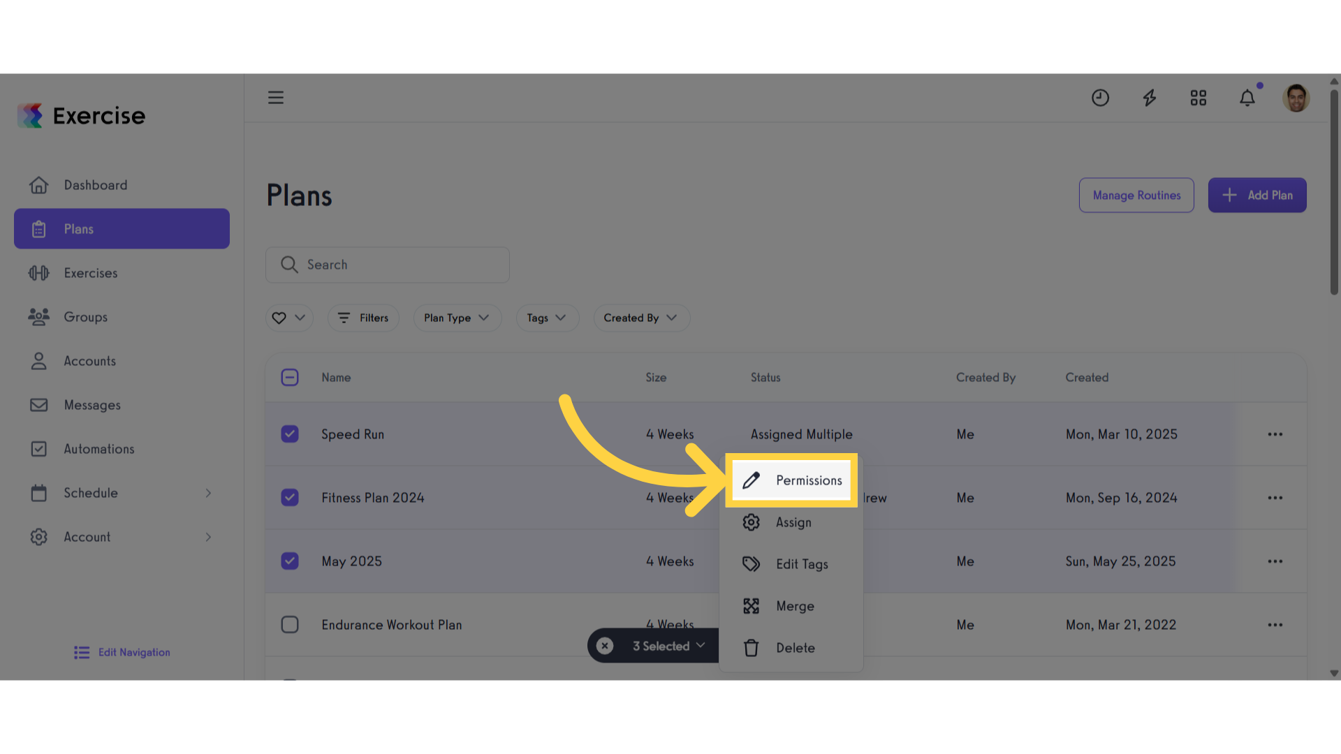 Click 'Permissions'