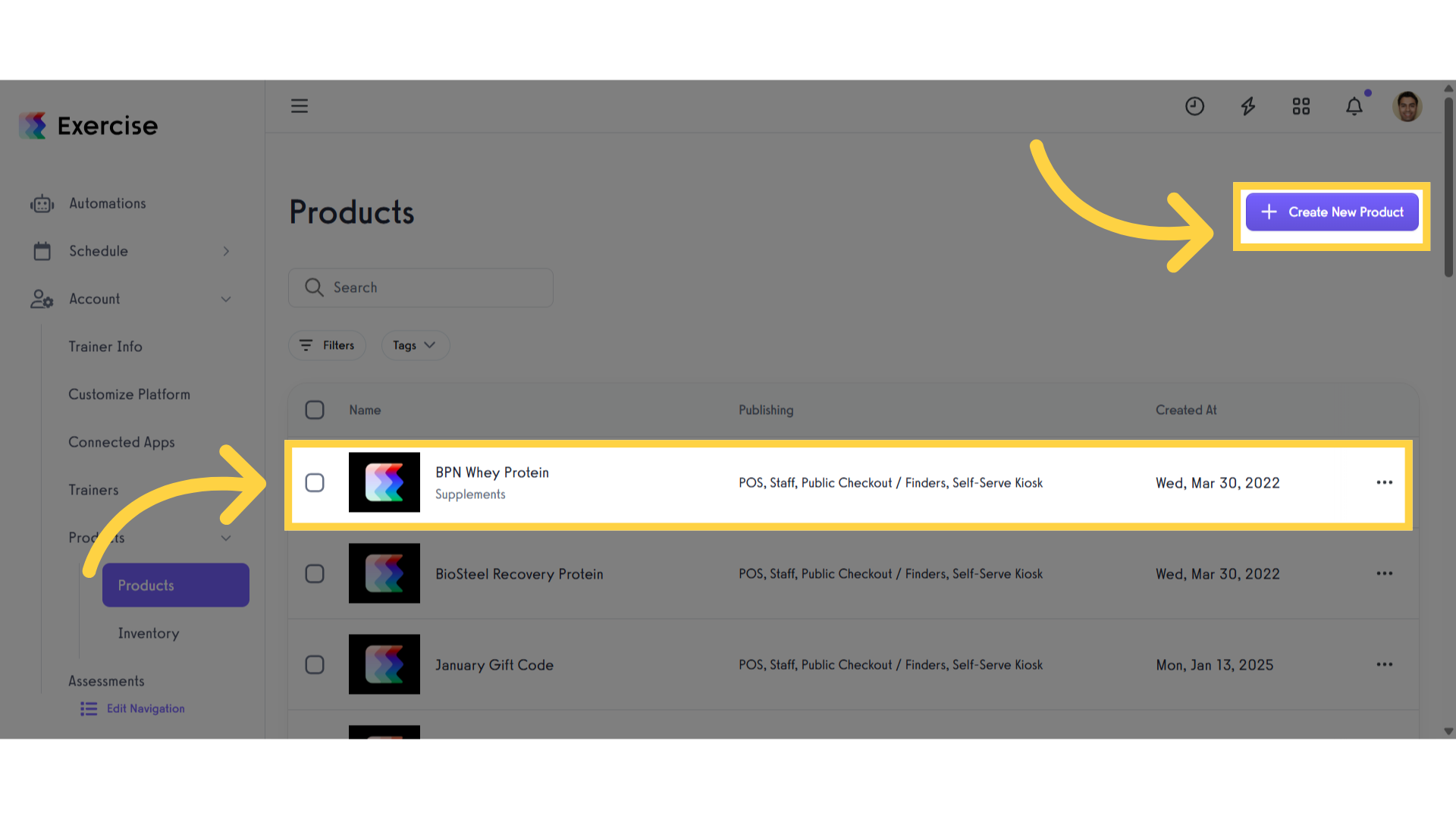 Create or Edit a Product