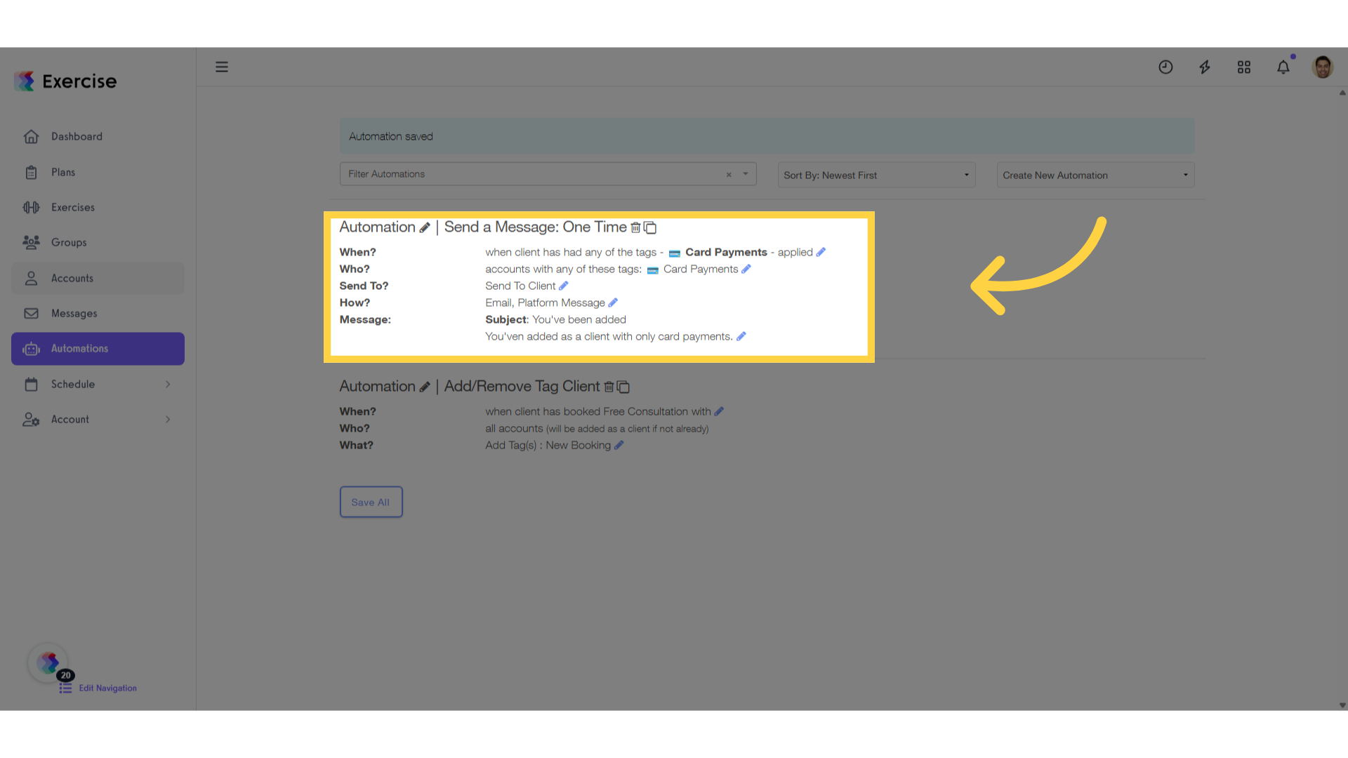 Validate the automation.