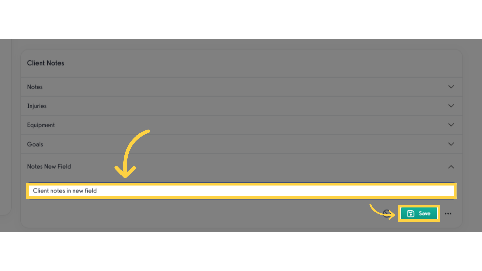 Edit the notes field.