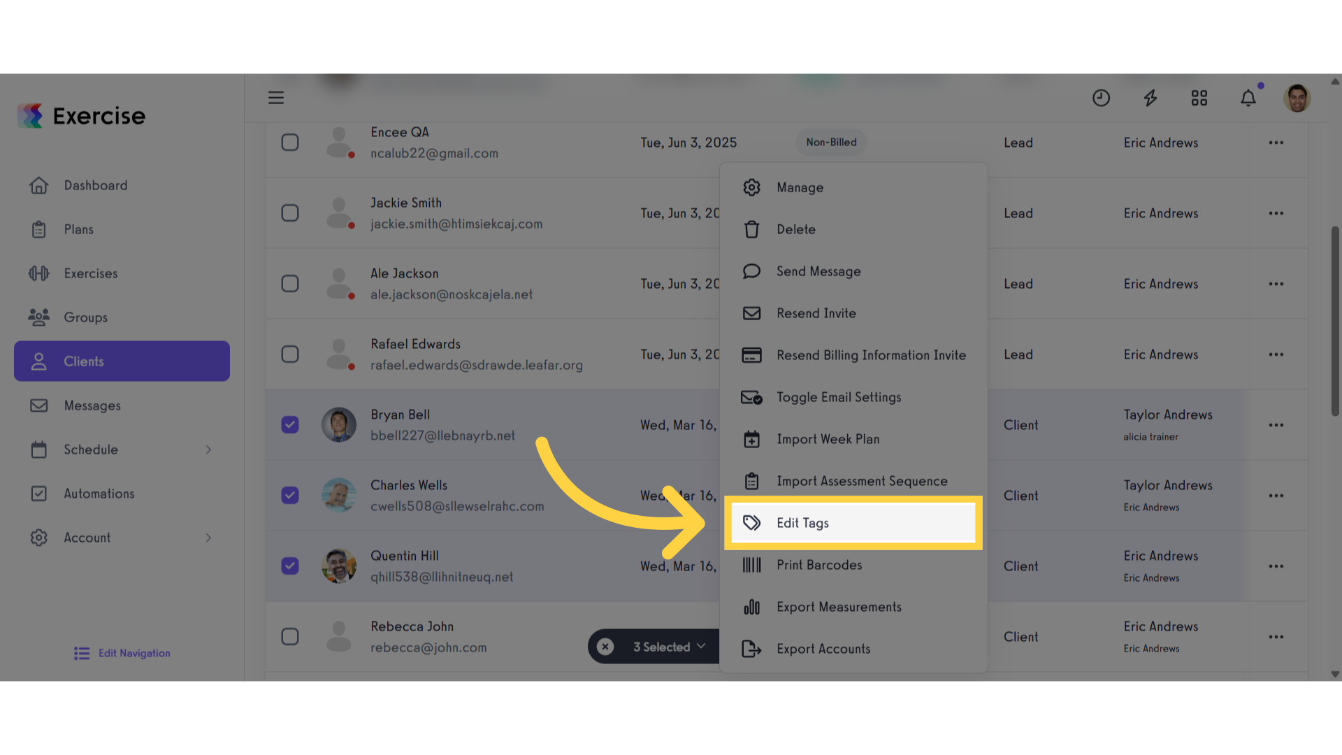 Click 'Edit Tags'