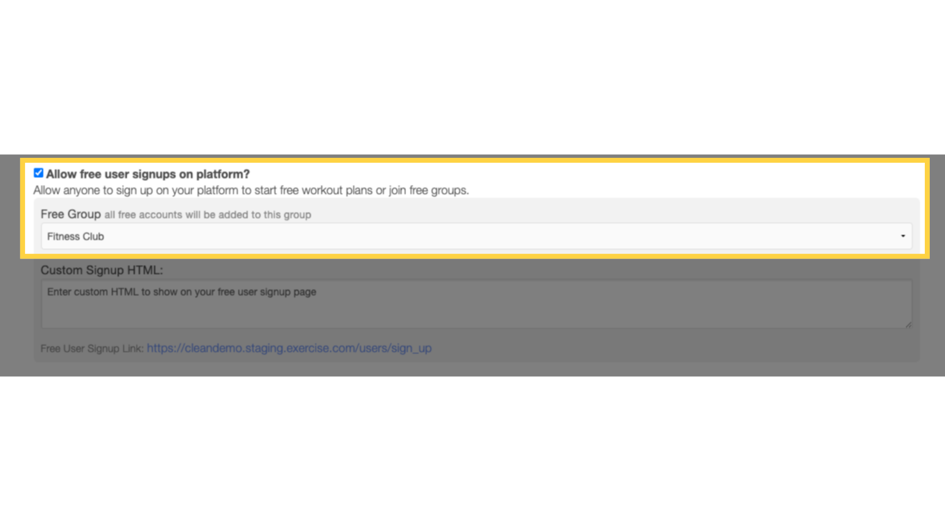 Allow free user signups on platform.
