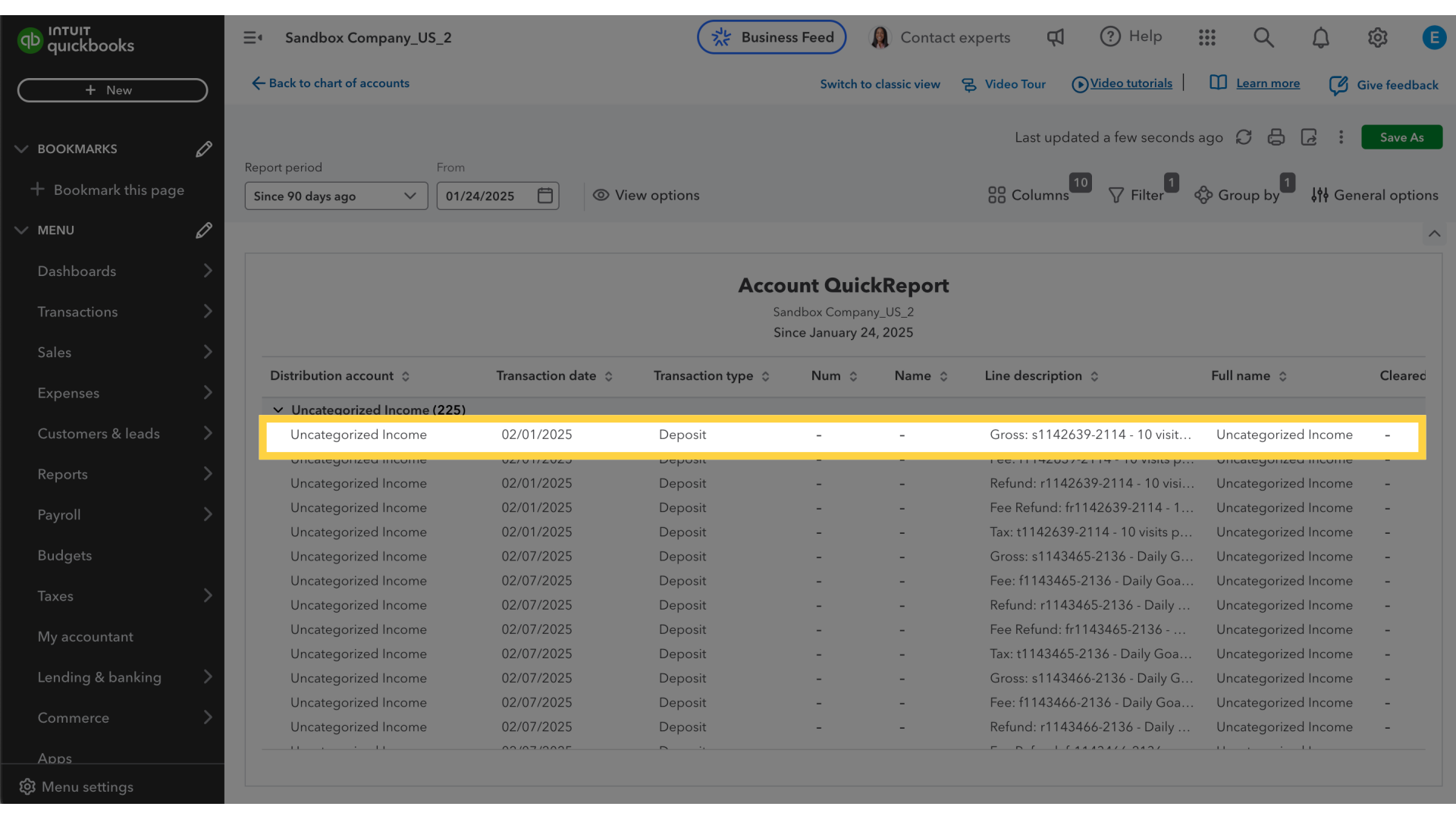 Select Transaction