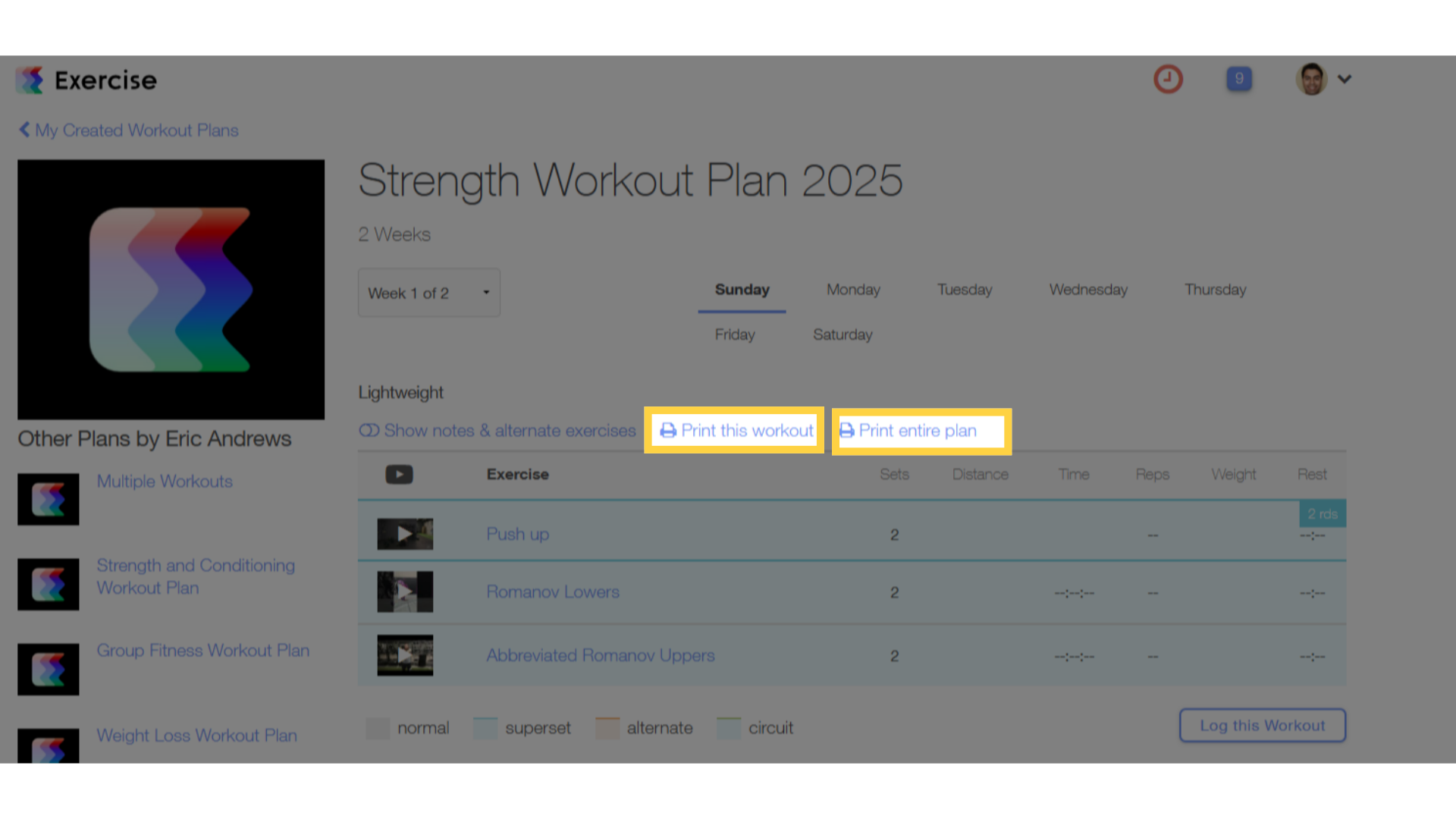 Print Plan