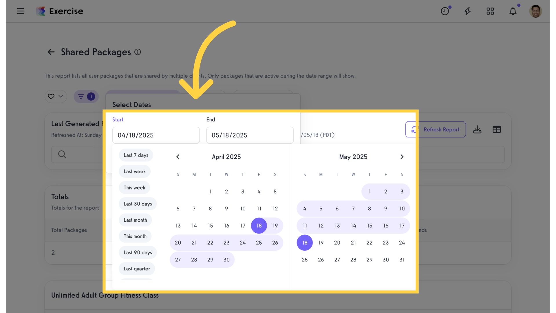Select Dates