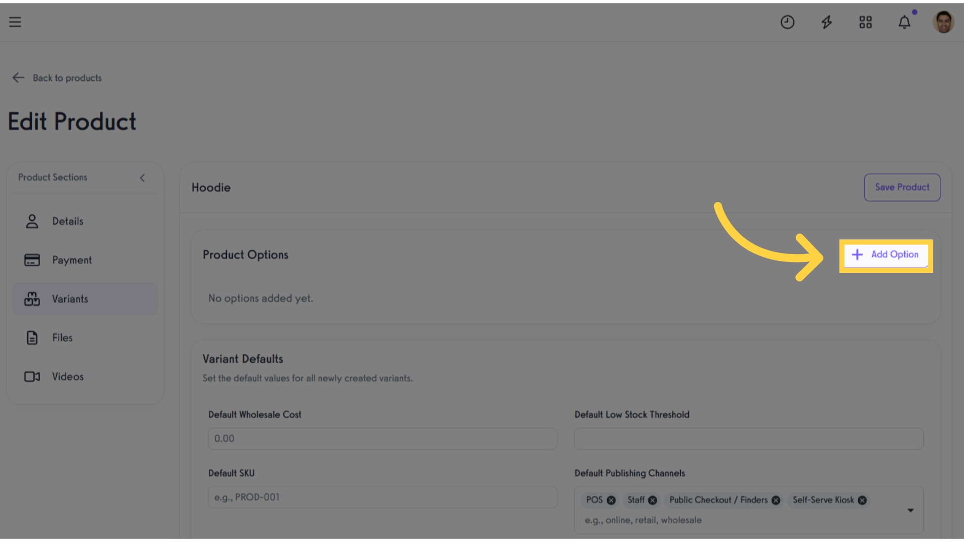 Add Option