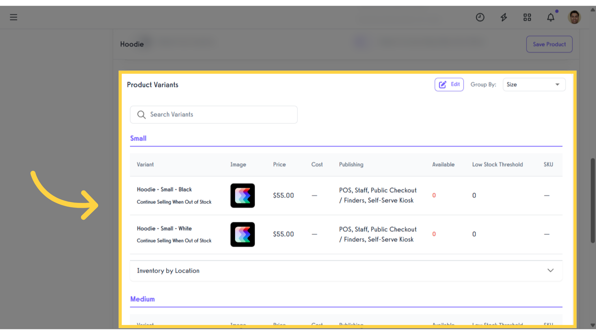 View Product Variants