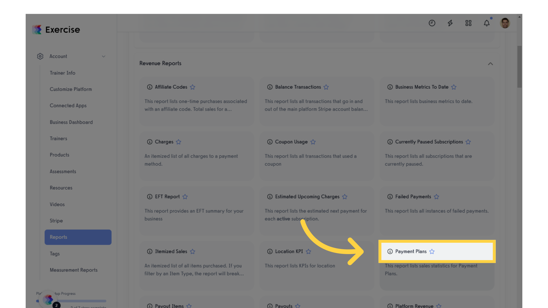 Click 'Payment Plans'