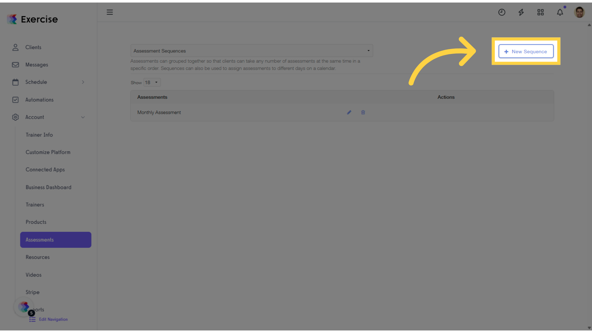 Click 'New Sequence.'