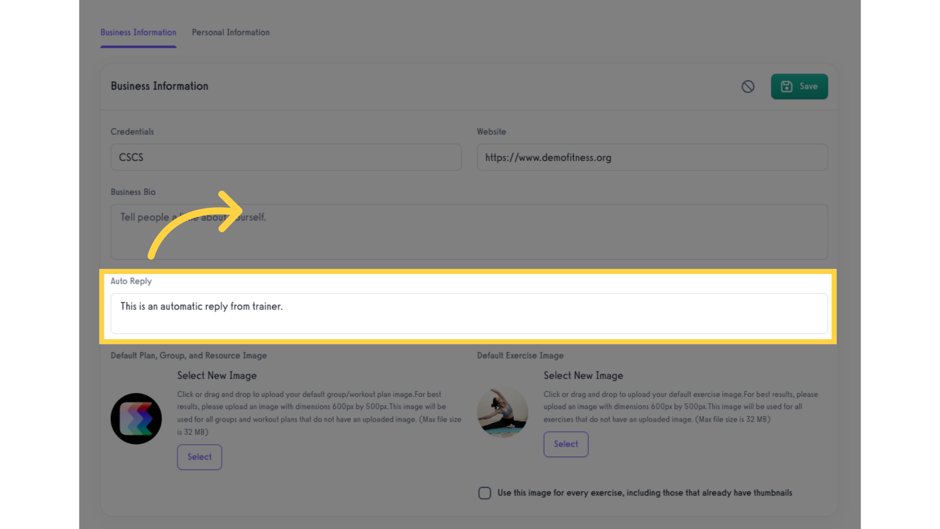 Enter custom message.