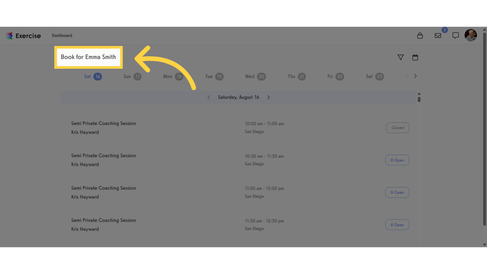 Booking Page