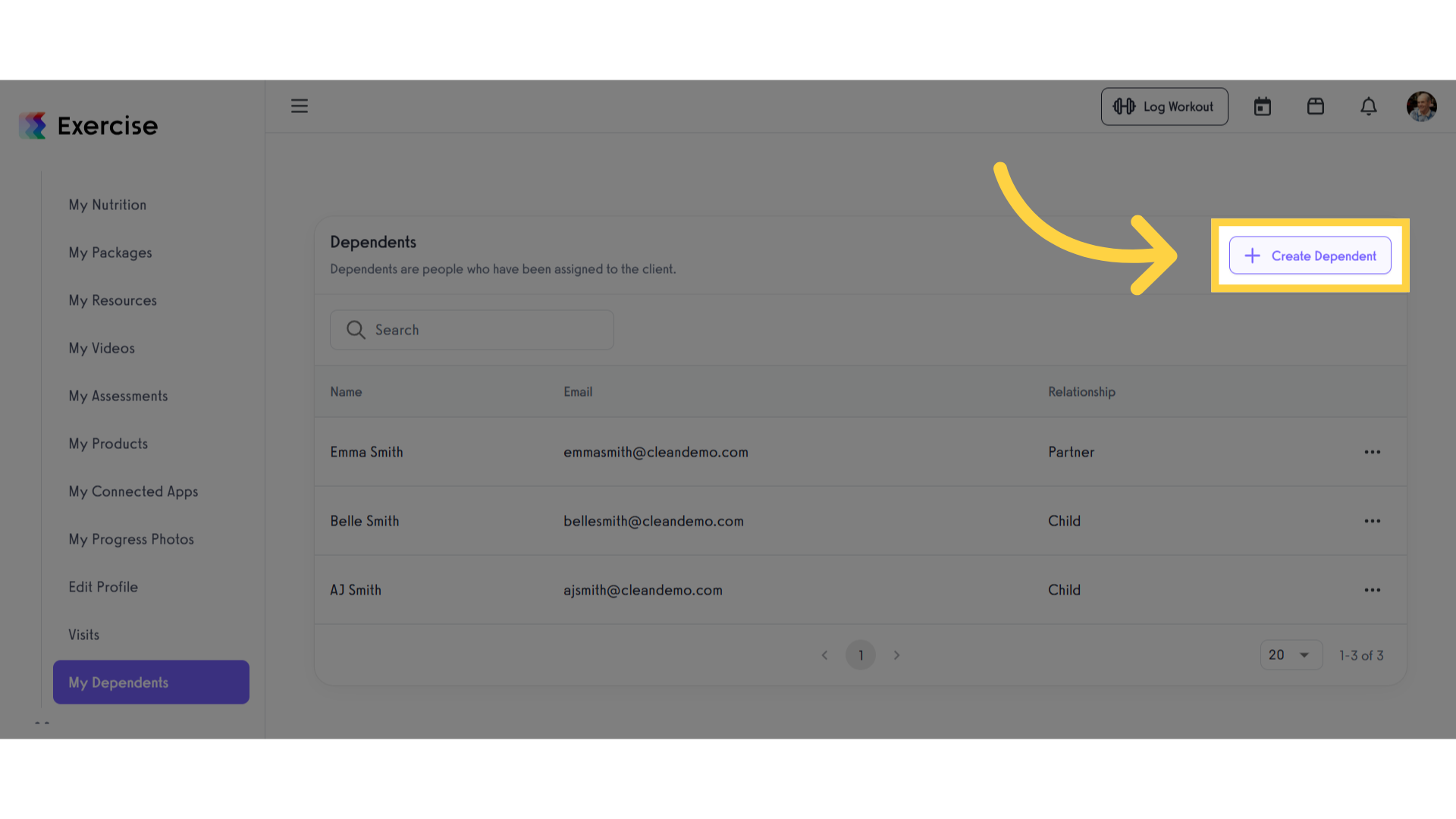 Click 'Create Dependent'