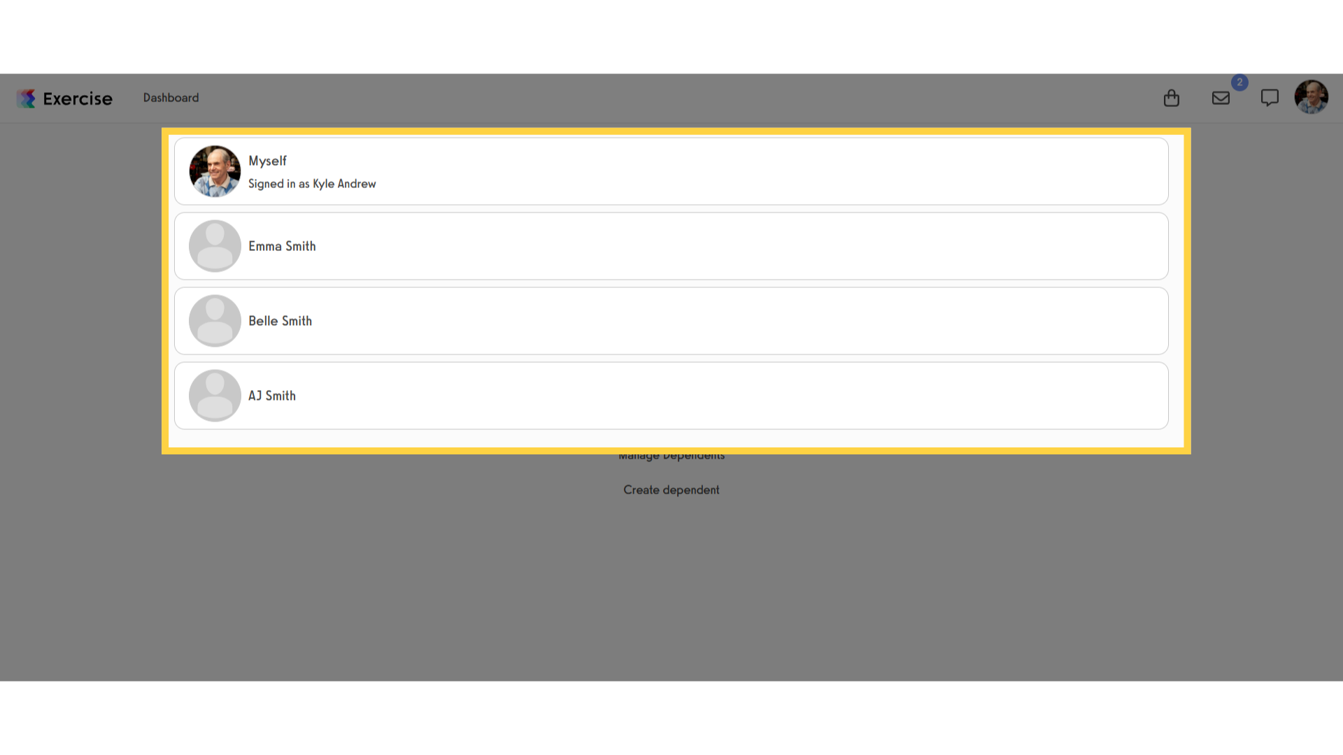 Select a Dependent