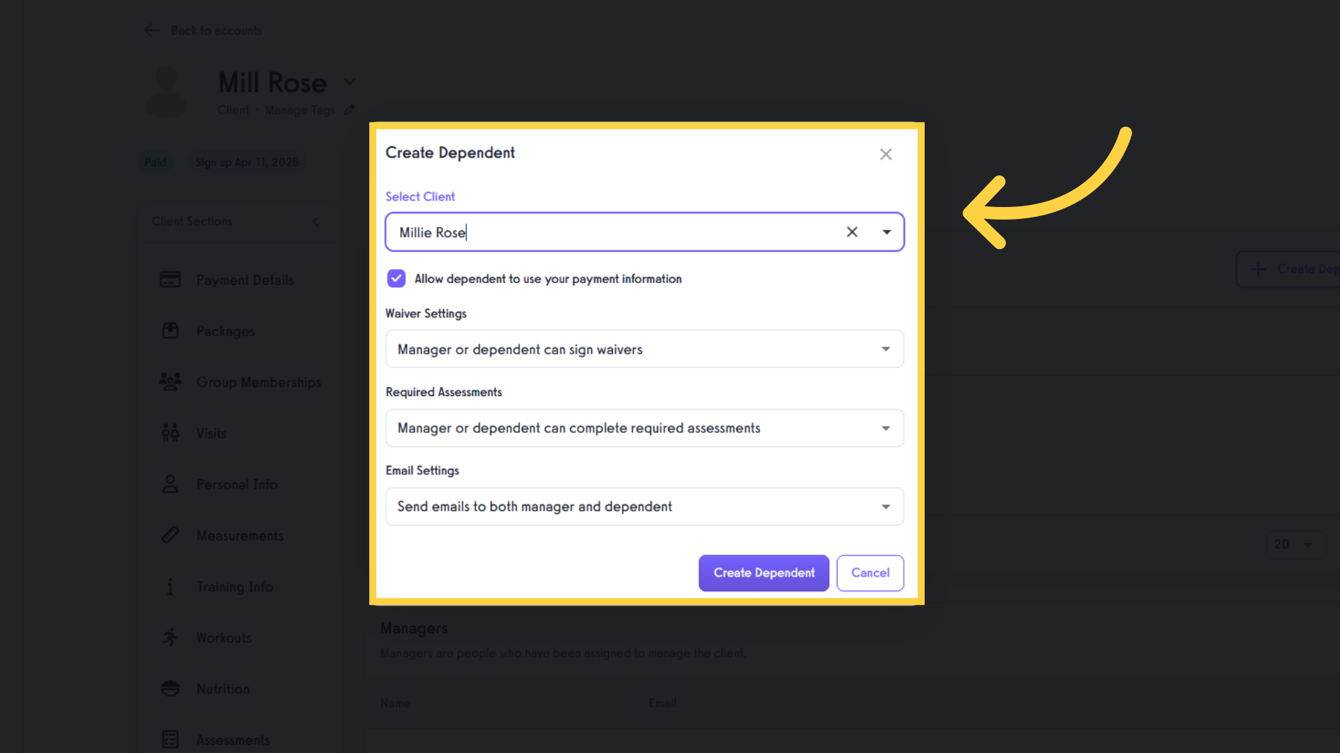 Select Client